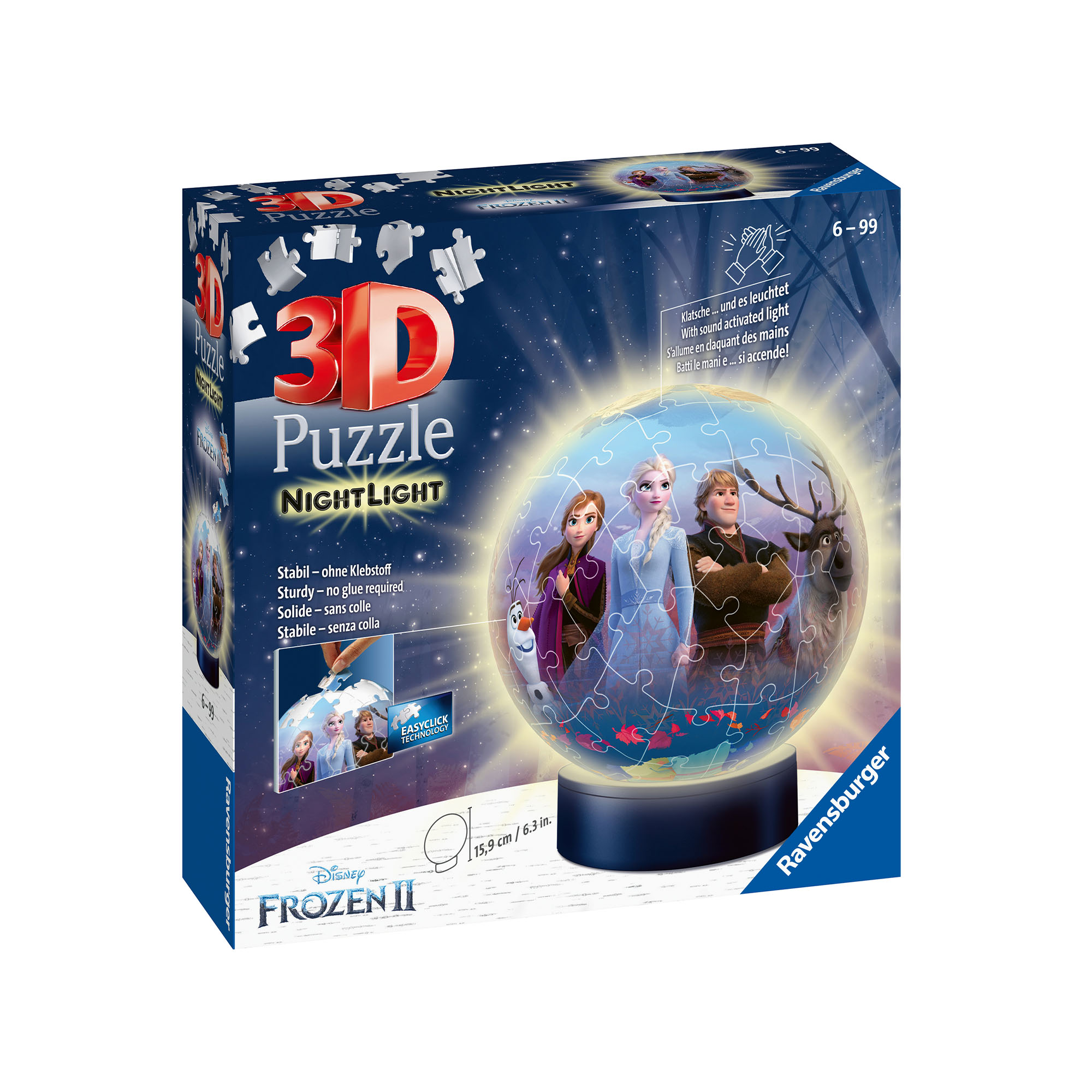 Ravensburger Puzzle 3D Lampada notturna 12190 - Frozen, , large