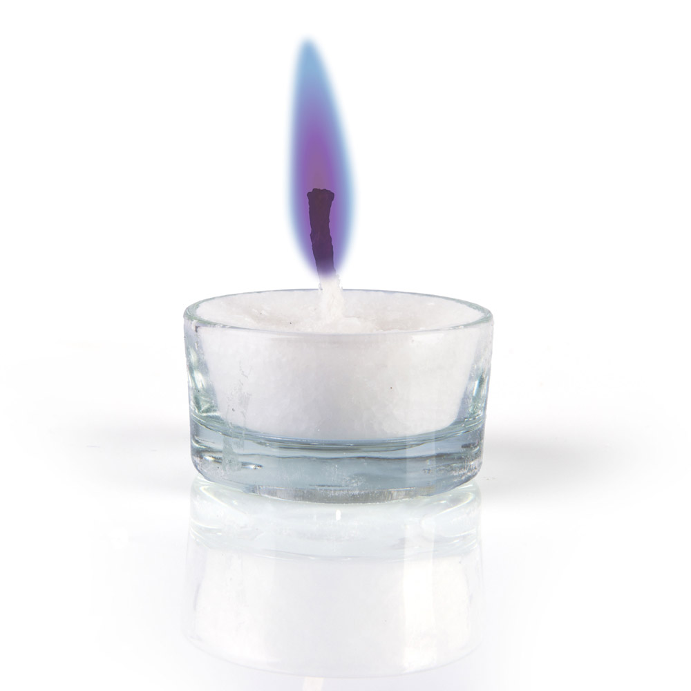 Set 6 tealight con fiamma colorata, , large
