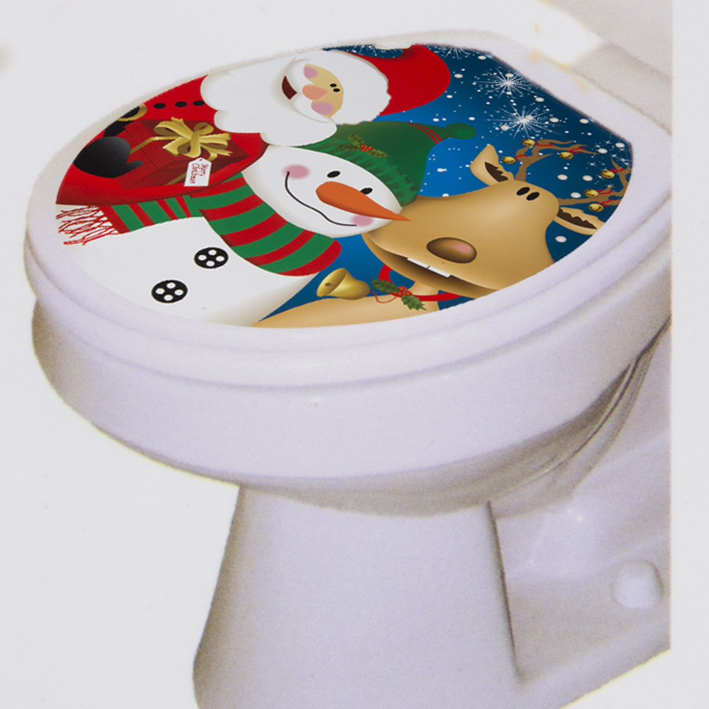 Adesivo Natalizio per WC, , large