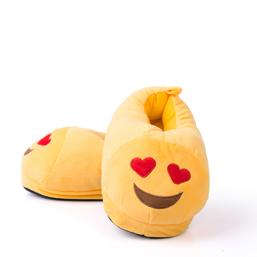 Pantofole da casa con emoticon occhi a cuore, , large