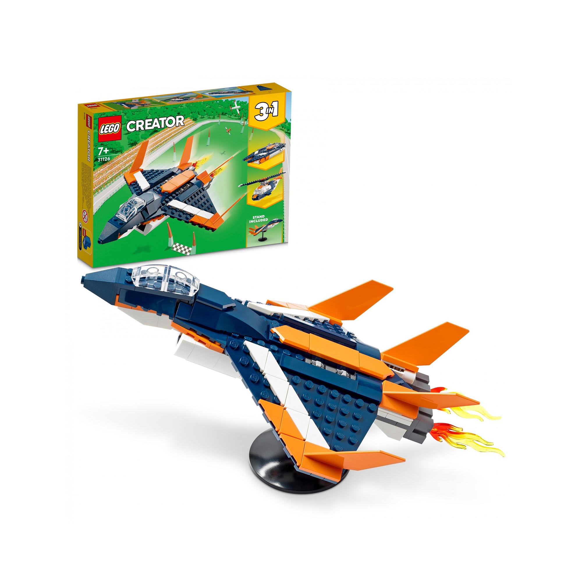 LEGO Creator 3in1 Jet Supersonico, Giocattoli Creativi di Costruzione per Bambin 31126, , large