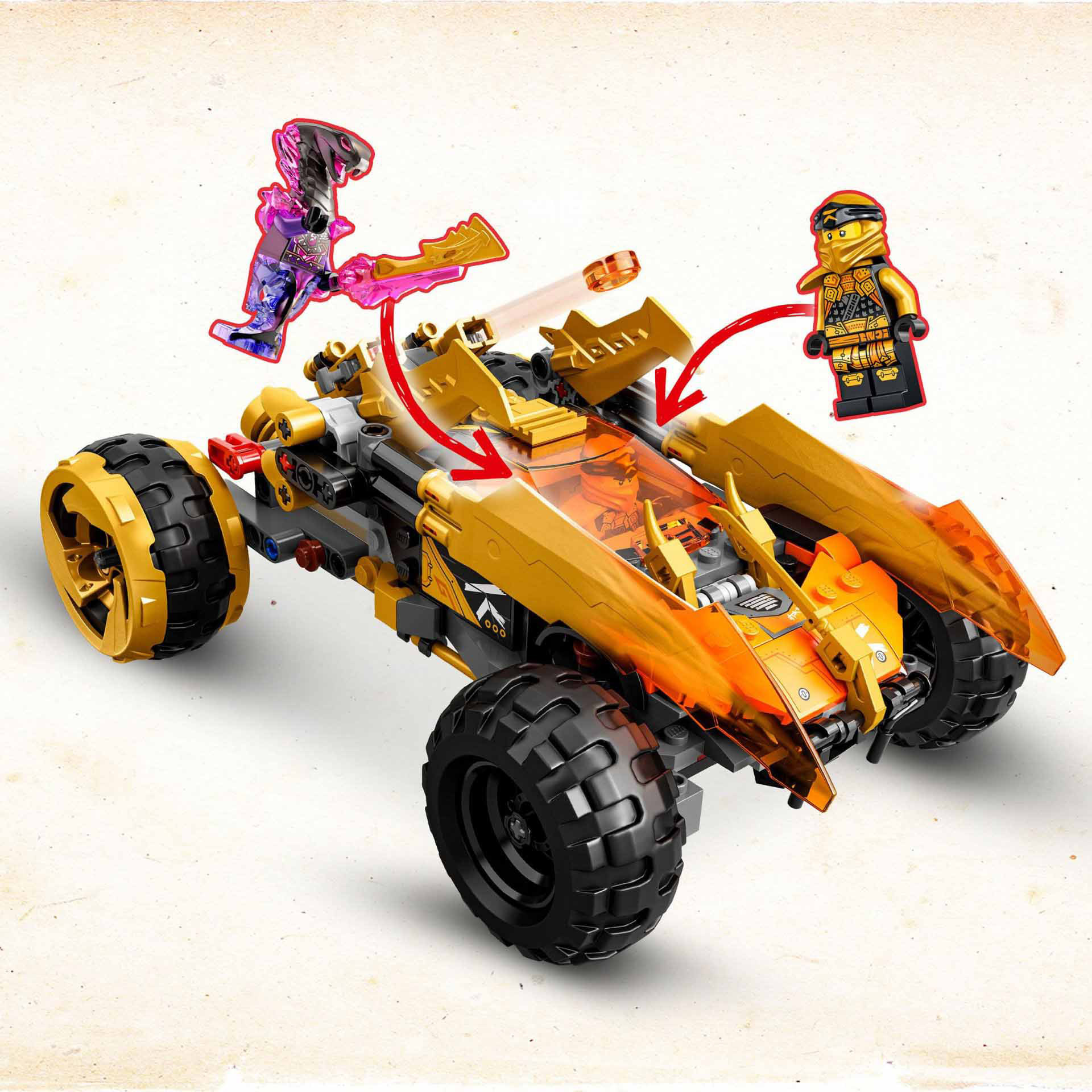 LEGO Ninjago Fuoristrada Drago di Cole, Set Serie TV Crystallized, Minifigure e 71769, , large