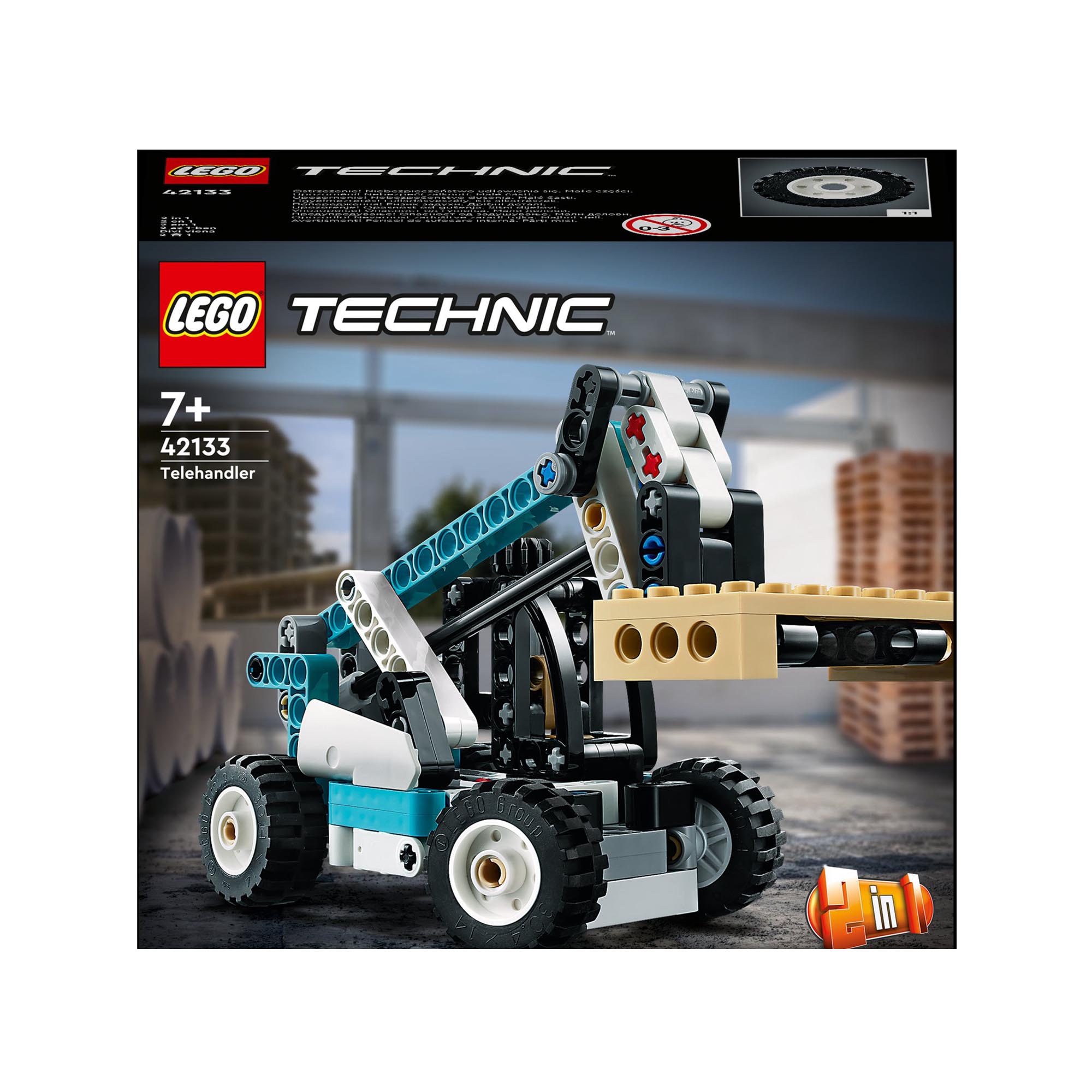 LEGO 42133 Technic Sollevatore Telescopico, Set 2in1 Camion Giocattolo e Carrell 42133, , large