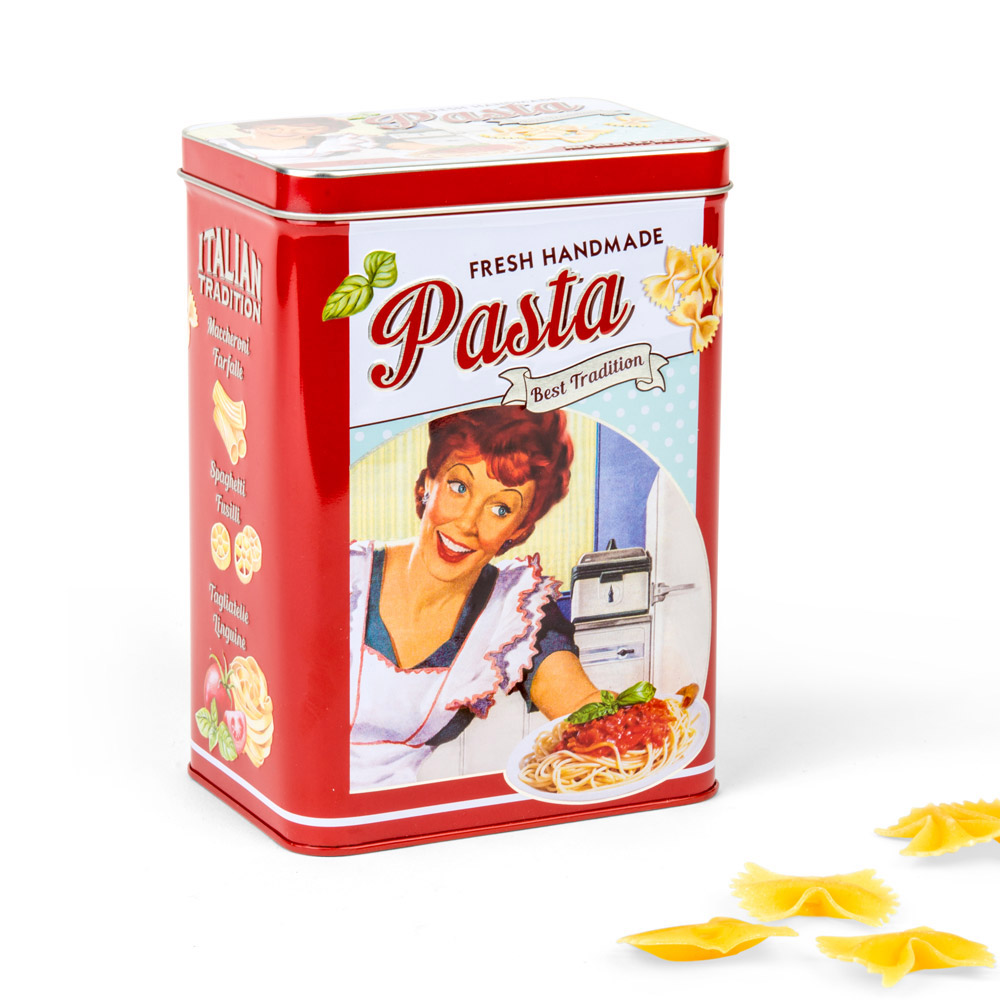 Scatola In Latta Vintage Per Pasta