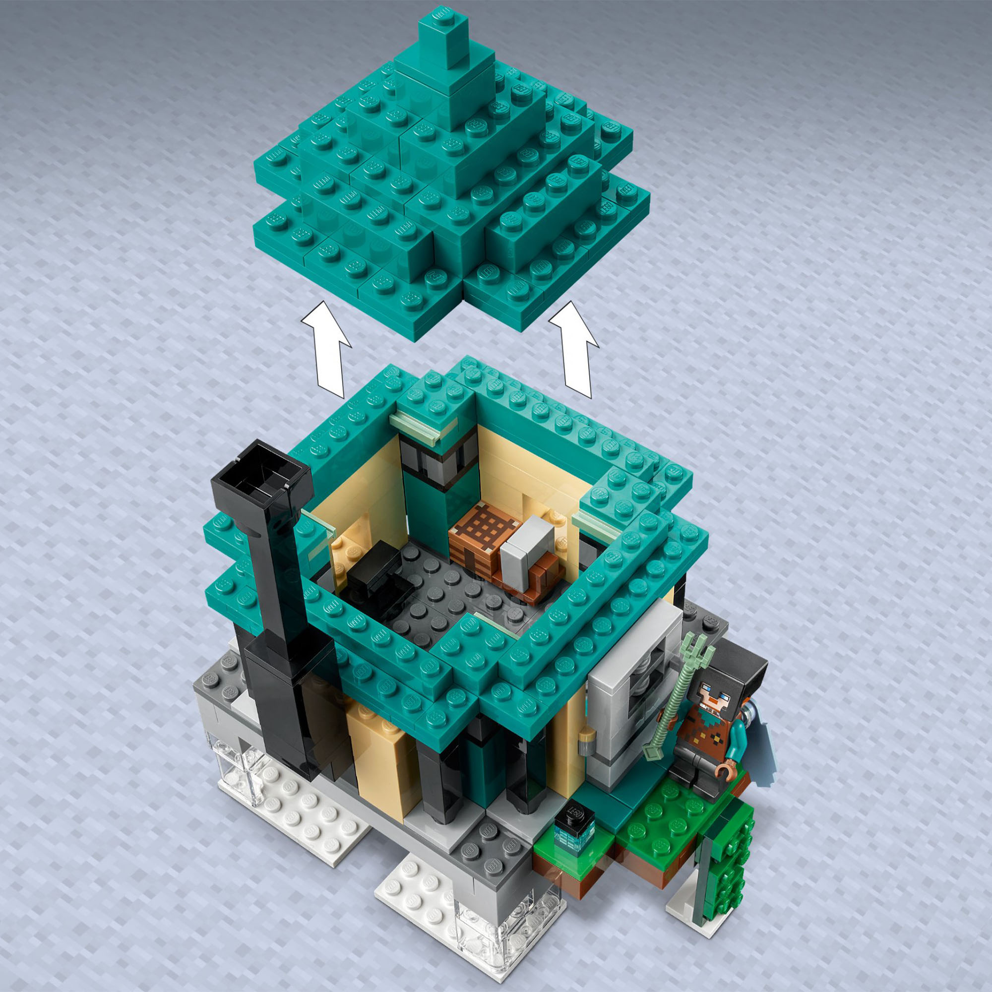 LEGO Minecraft Sky Tower, Set Giocattoli per Bambini di 8 Anni con Minifigure de 21173, , large