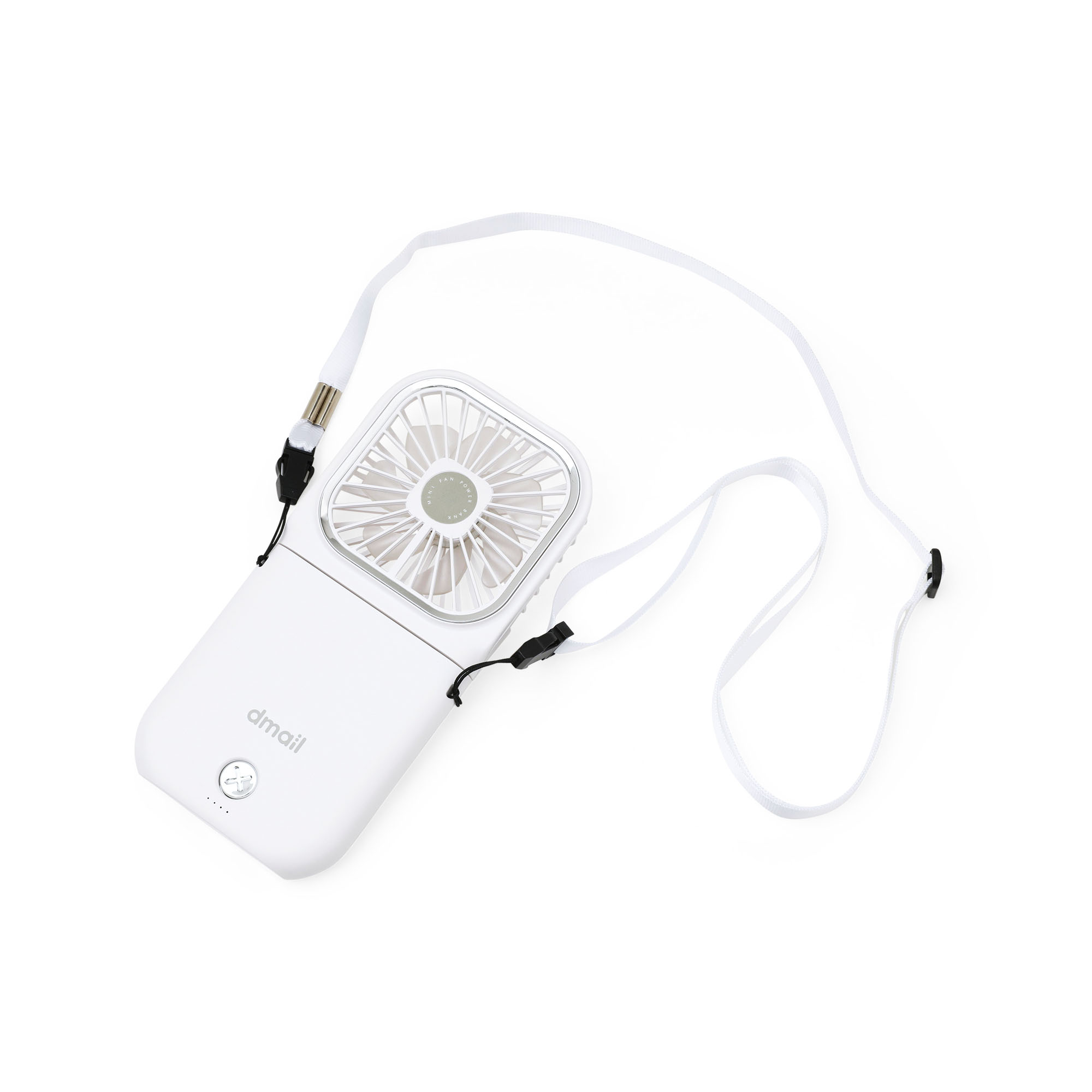 Mini ventilatore portatile ricaricabile con power bank, , large