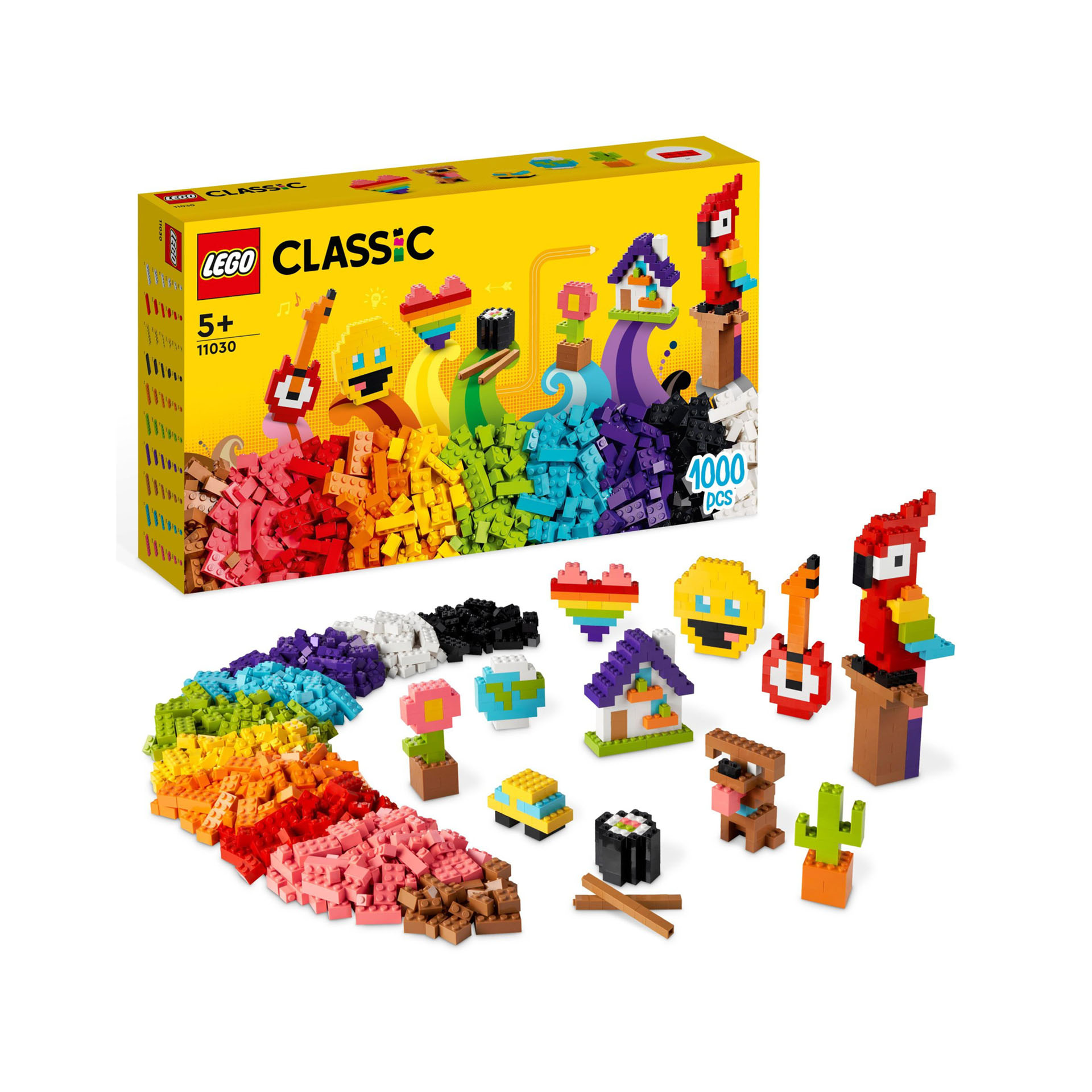 LEGO 11030 Classic Tanti Tanti Mattoncini, Set di Costruzioni con Emoji Sorriden 11030, , large