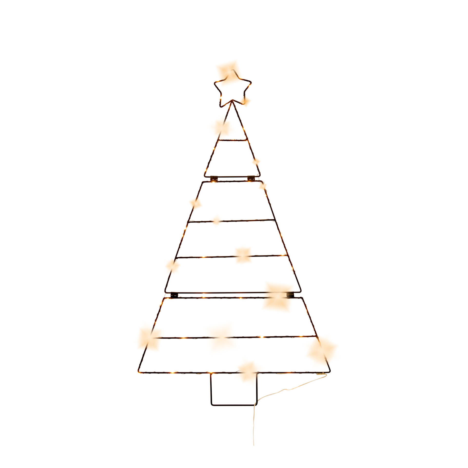 Albero di Natale da parete con luci, , large