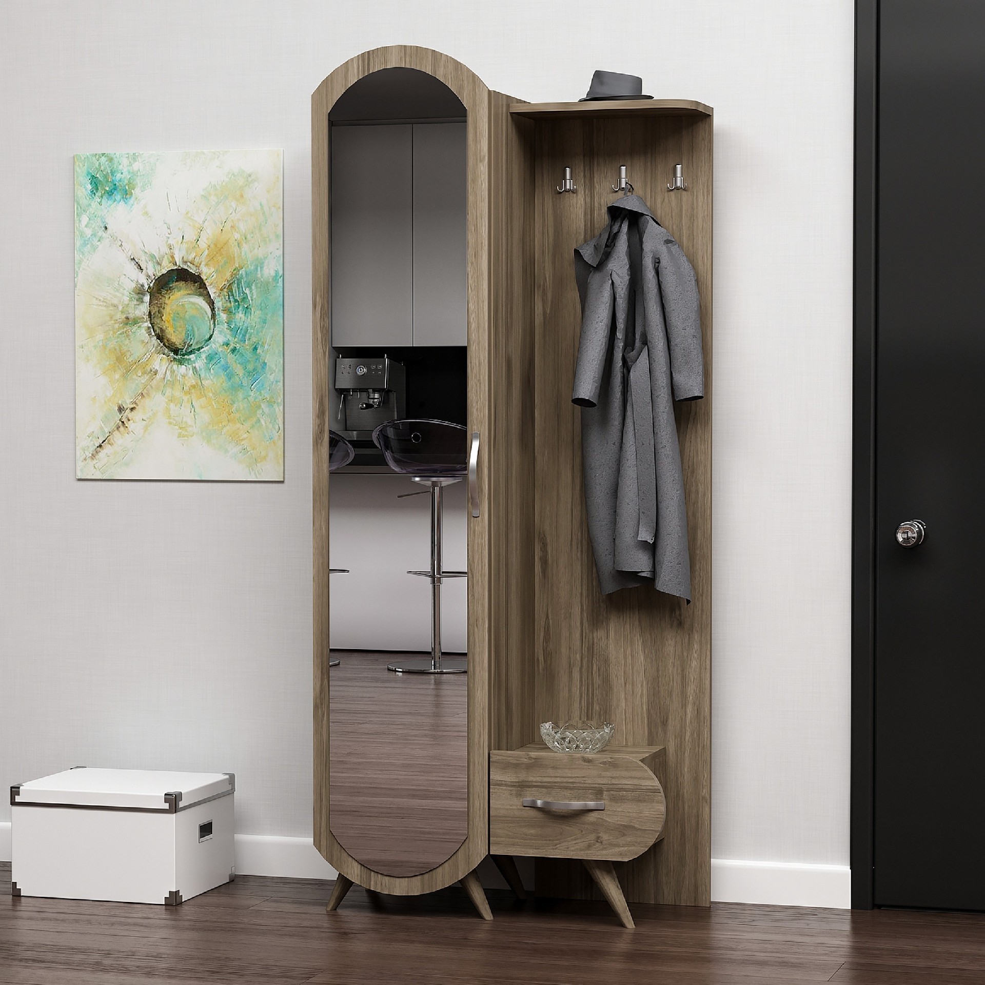 HOMEMANIA Mobile Ingresso Kerry, noce, , large