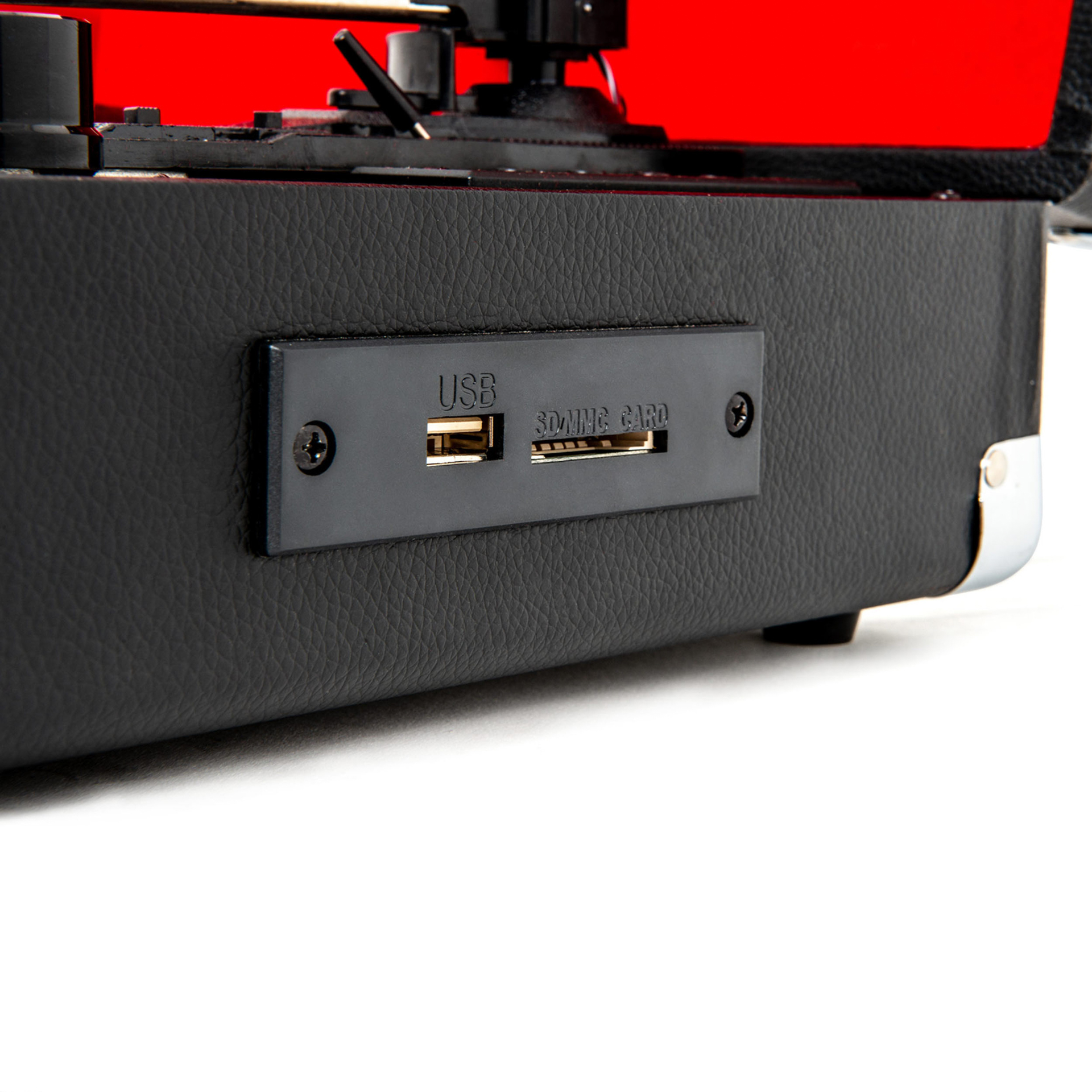 Giradischi portatile con convertitore MP3 e casse integrate, , large