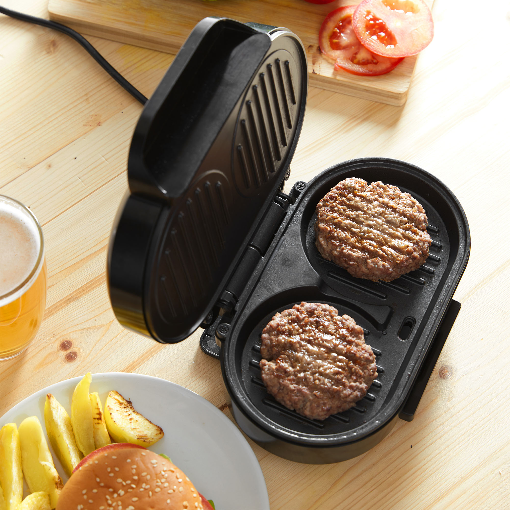 Grill cuoci hamburger, , large