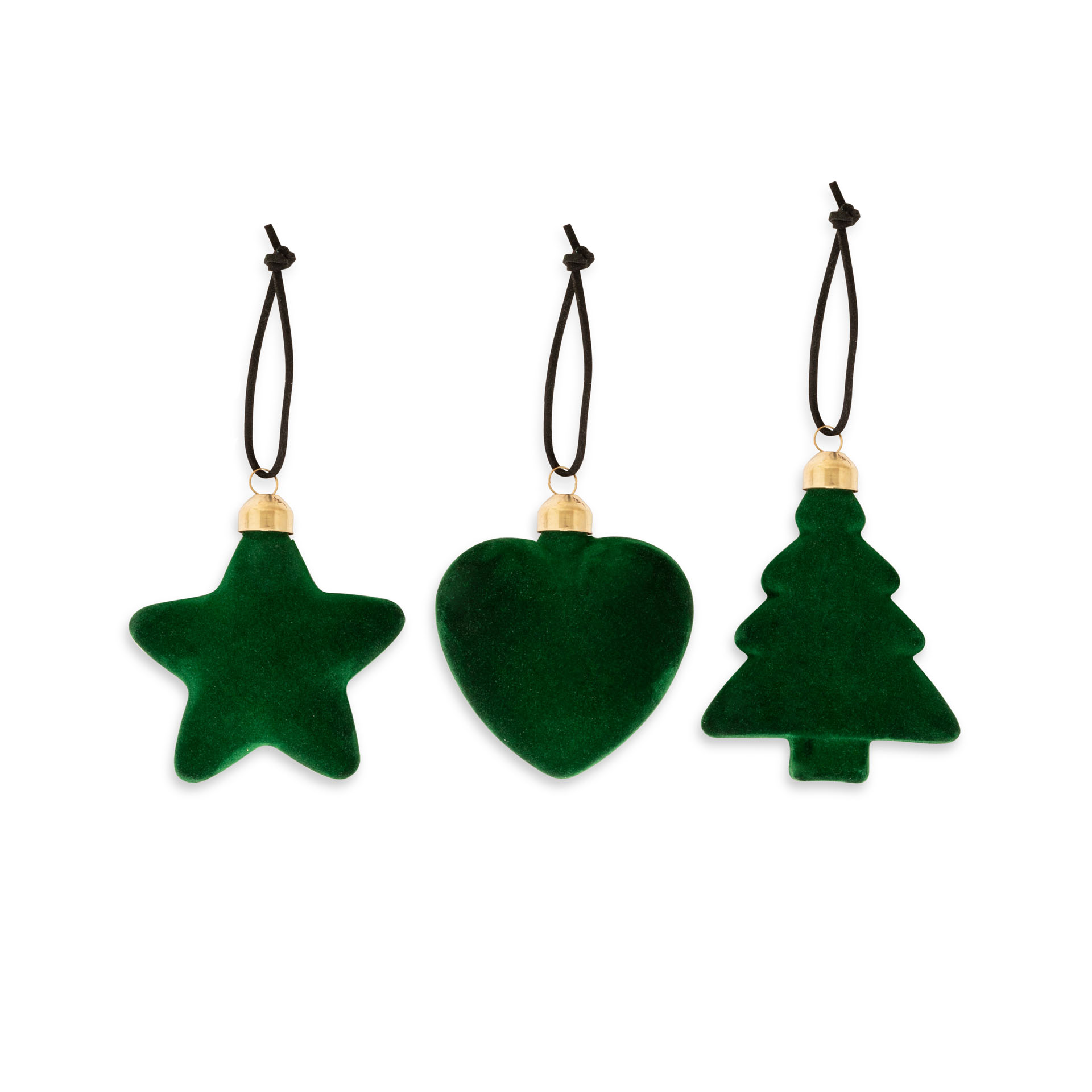 Decorazioni floccate set da 3 pz, , large