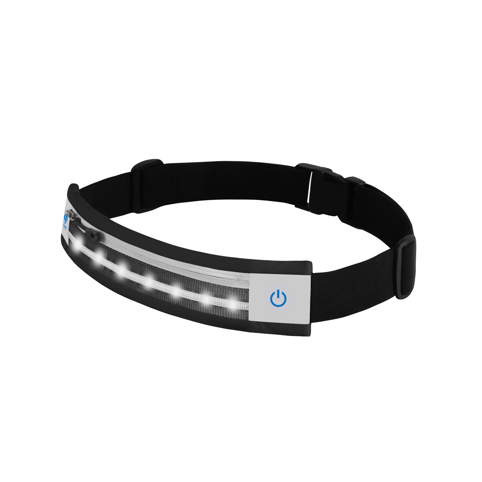 Cintura da running con led e porta oggetti, , large