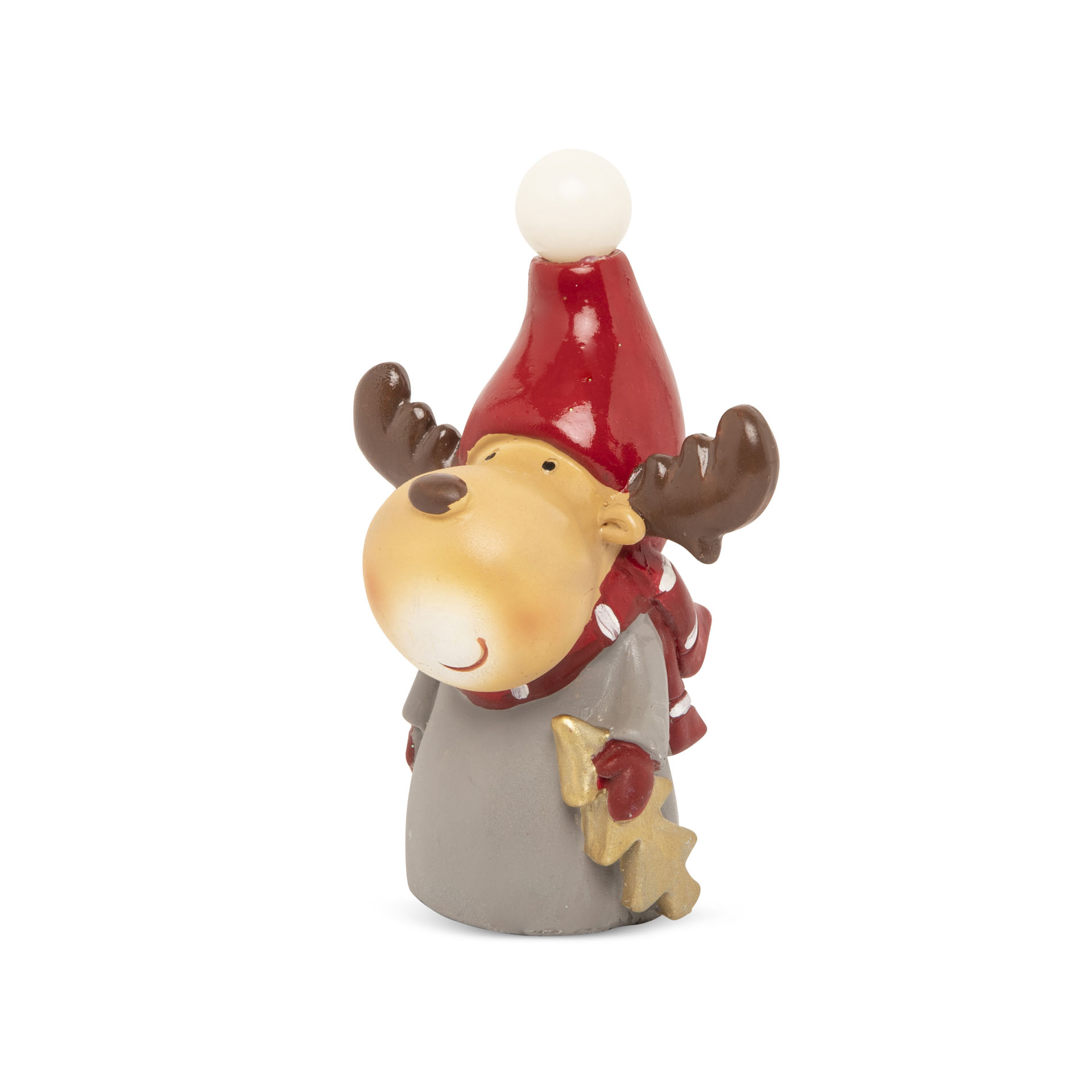 Decorazione natalizia con cappello luminoso -  Renna, , large