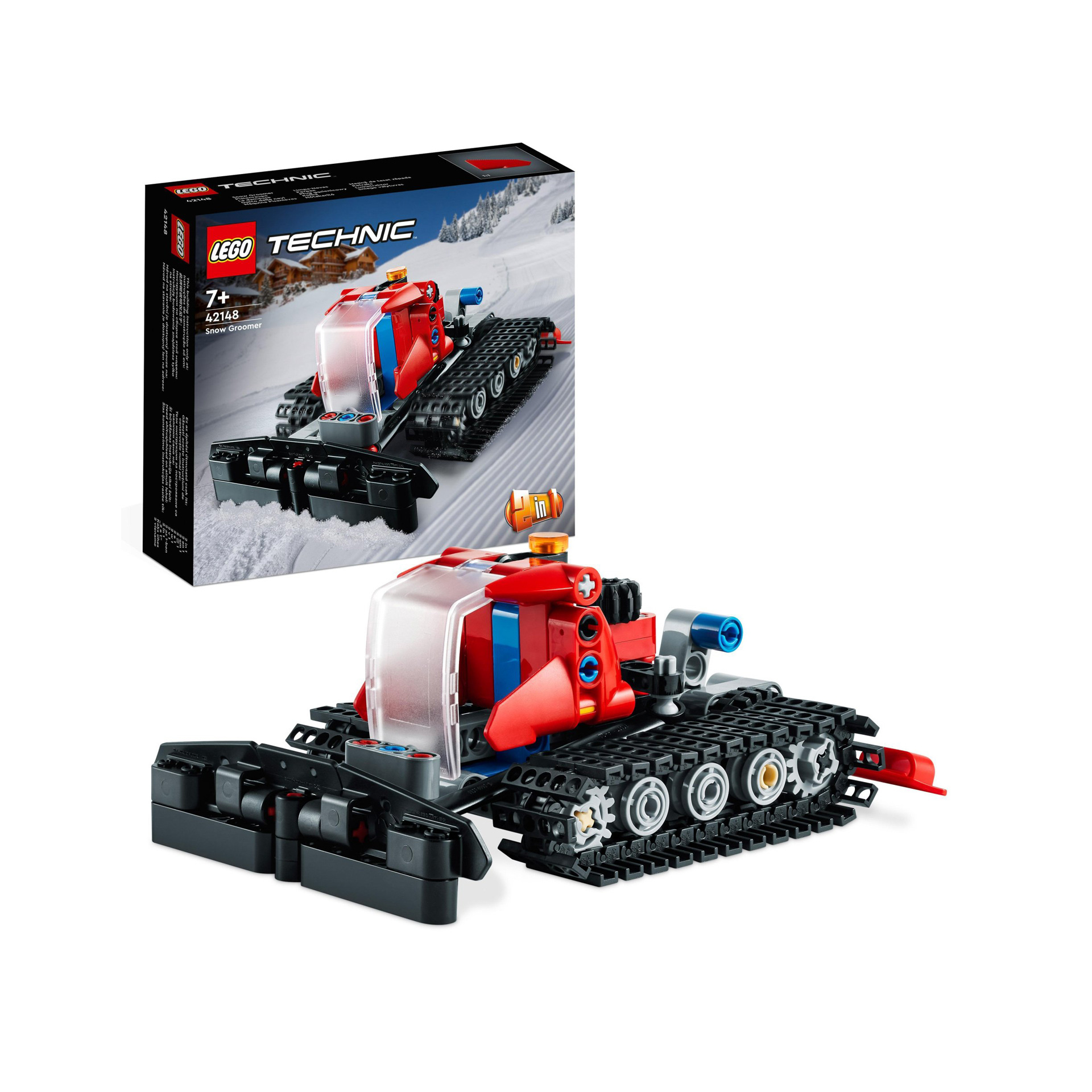 LEGO 42148 Technic Gatto delle Nevi, Set 2 in 1 con Motoslitta e Spazzaneve Gioc 42148, , large