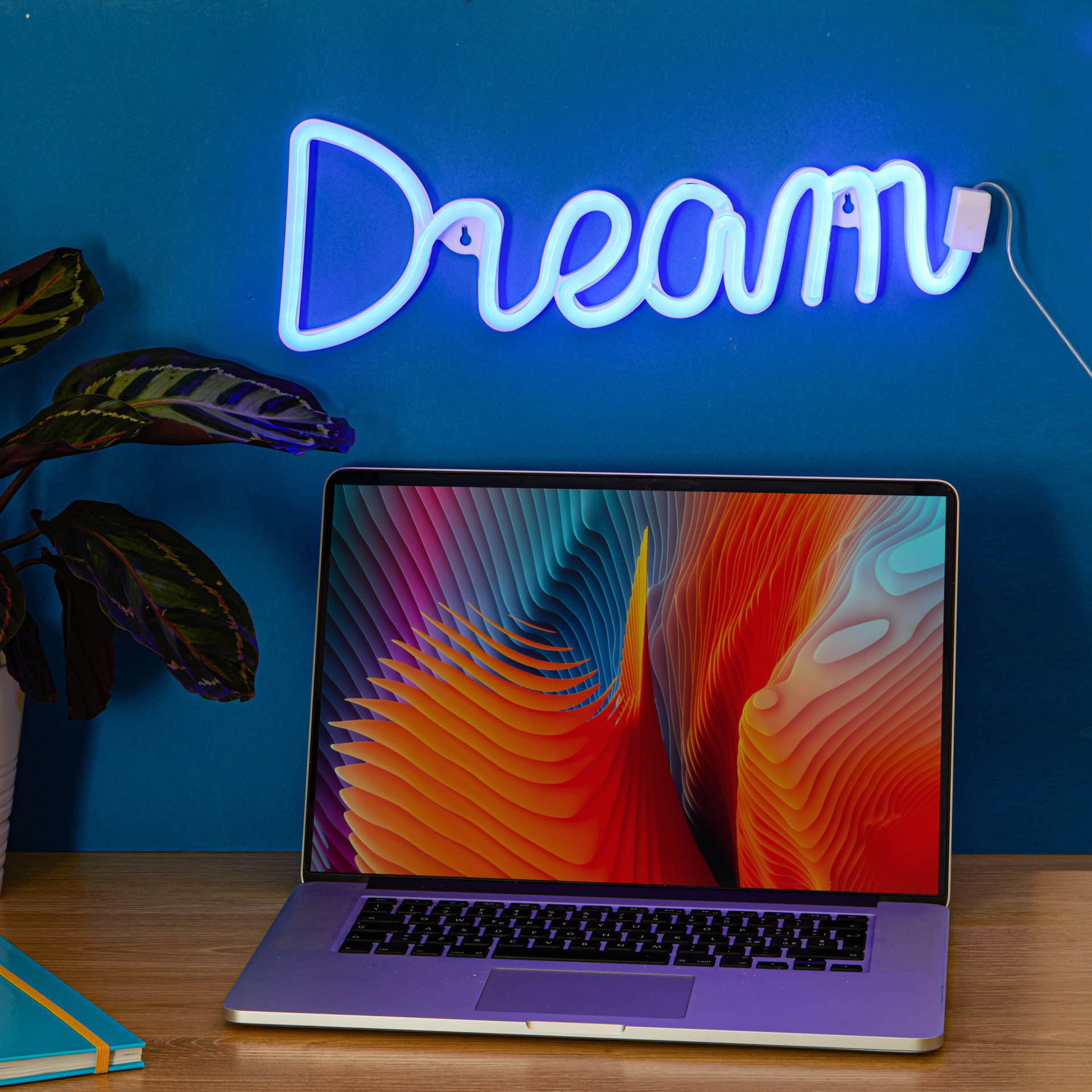 Luce neon da parete Scritta Dream, , large