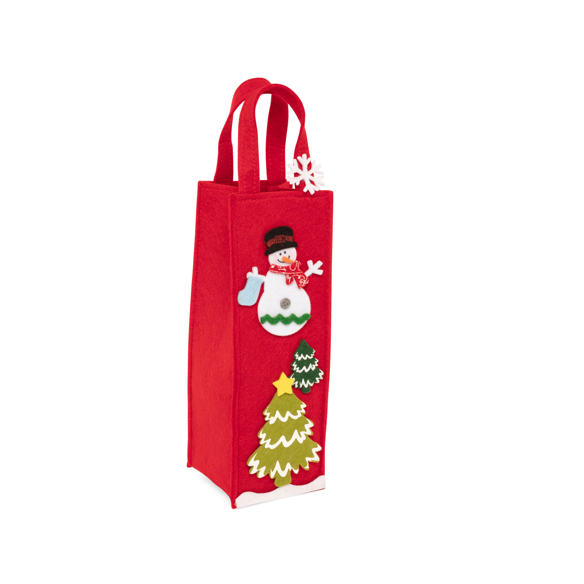 Borsa porta bottiglia natalizia, , large