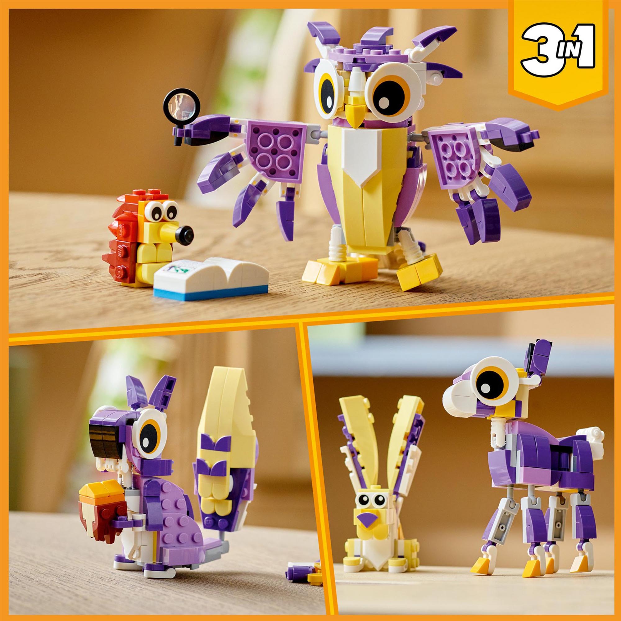 LEGO 31125 Creator 3in1 Creature della Foresta Fantasy, Set con Animali Giocatto 31125, , large