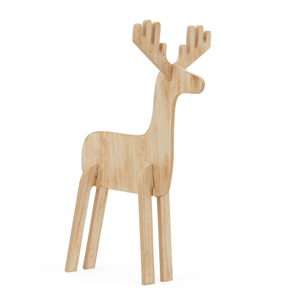 Renna in legno grande, , large