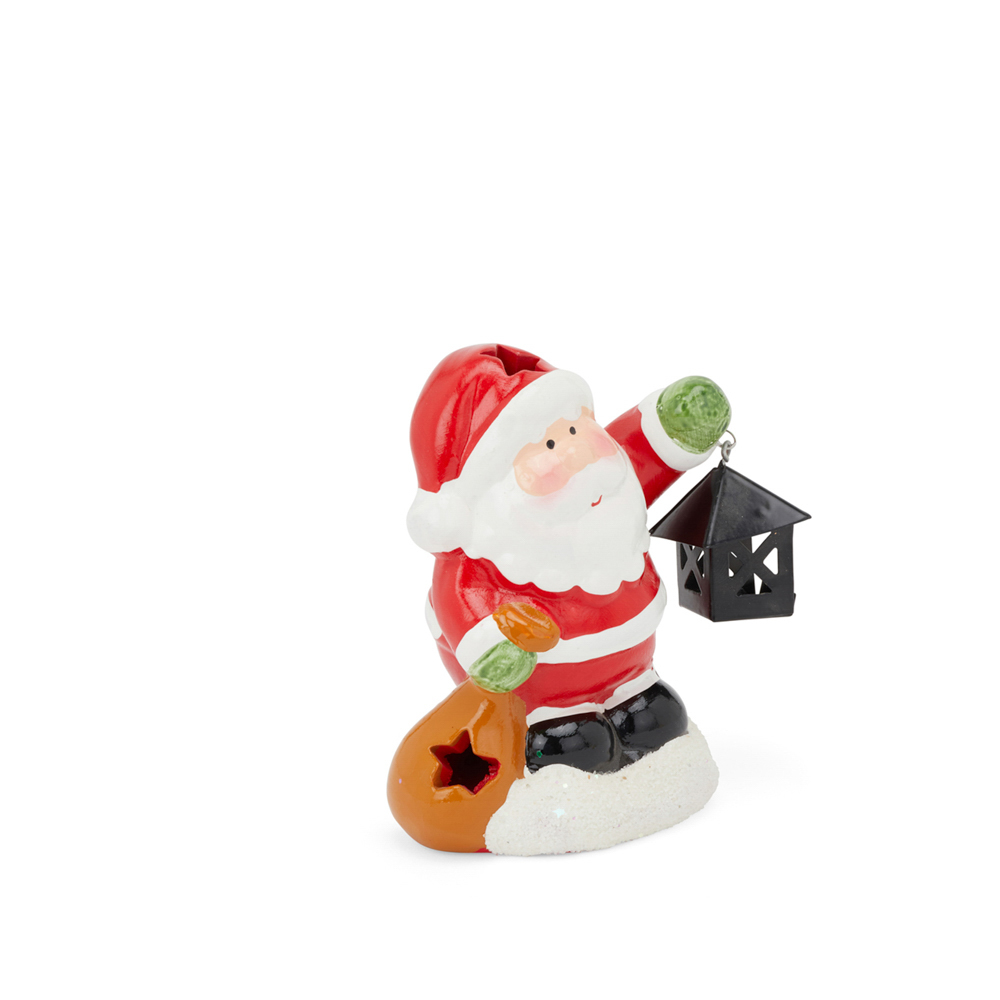 Babbo Natale Luminoso In Ceramica, , large