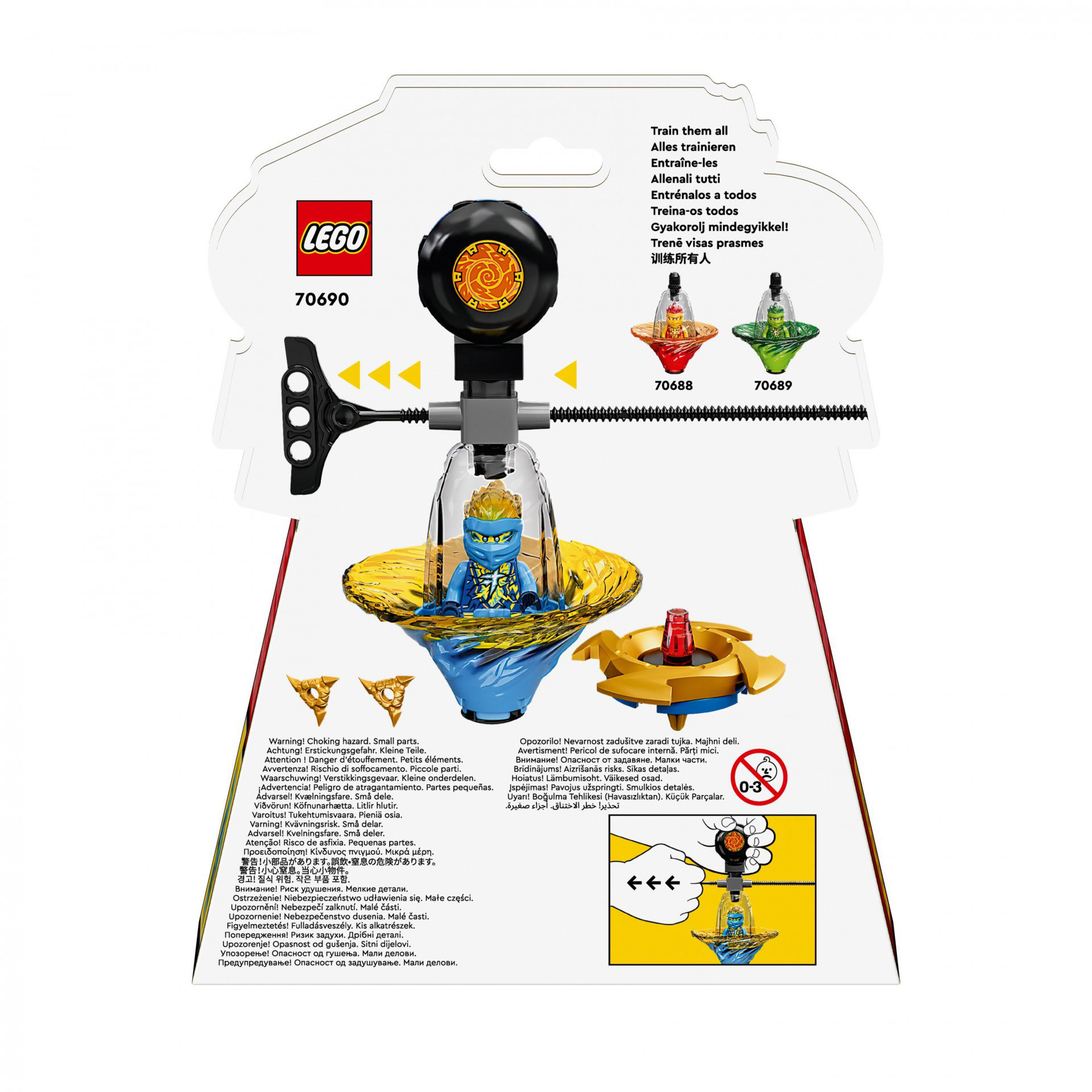 LEGO NINJAGO Addestramento Ninja di Spinjitzu con Jay, Action Figure, Trottola G 70690, , large