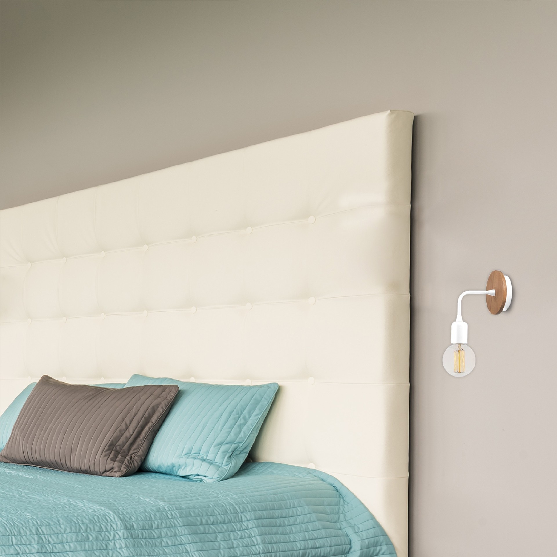 HOMEMANIA Lampada a Parete Simple Drop, bianca, , large