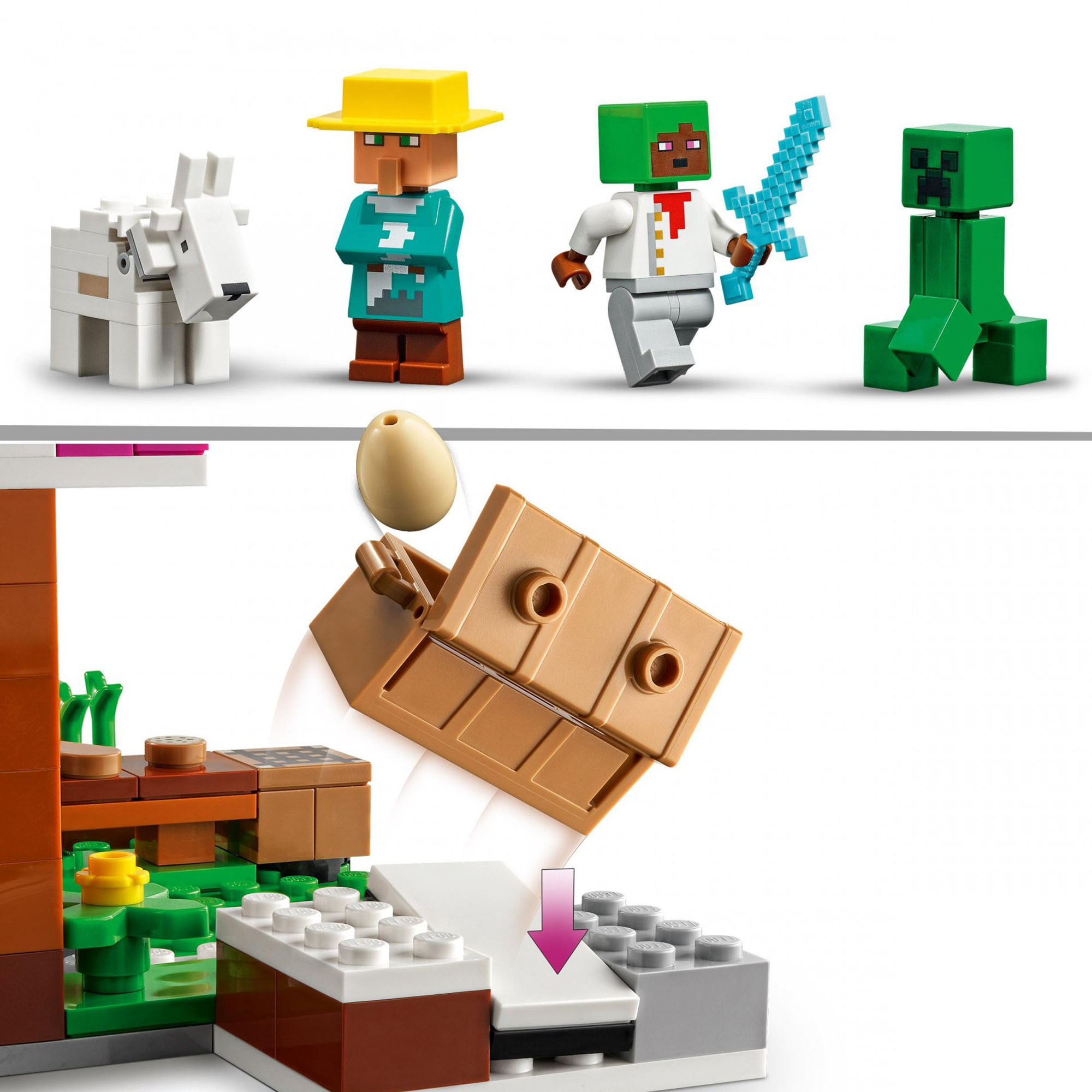 LEGO Minecraft La Panetteria, Villaggio di Neve, Casa Giocattolo con Creeper, Sp 21184, , large