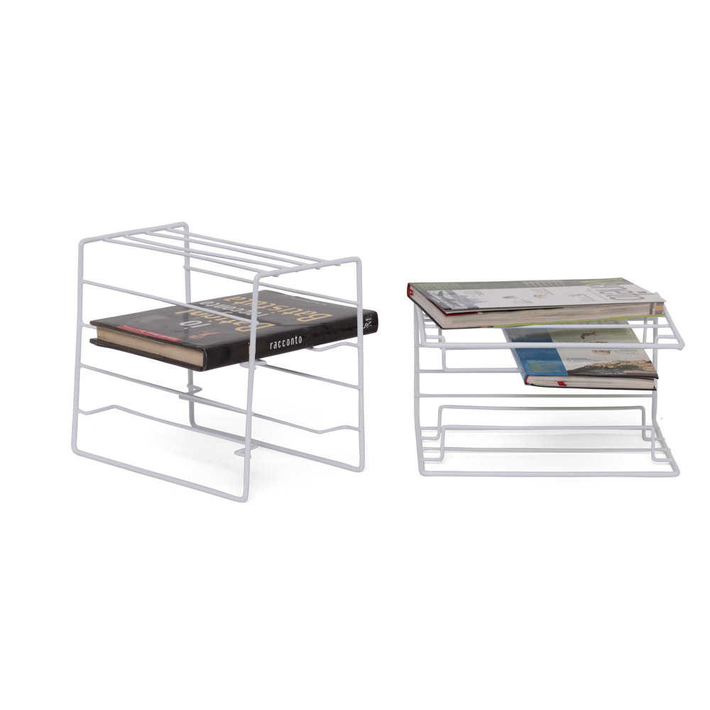 Organizzatore salvaspazio in metallo set da 2 pz, , large