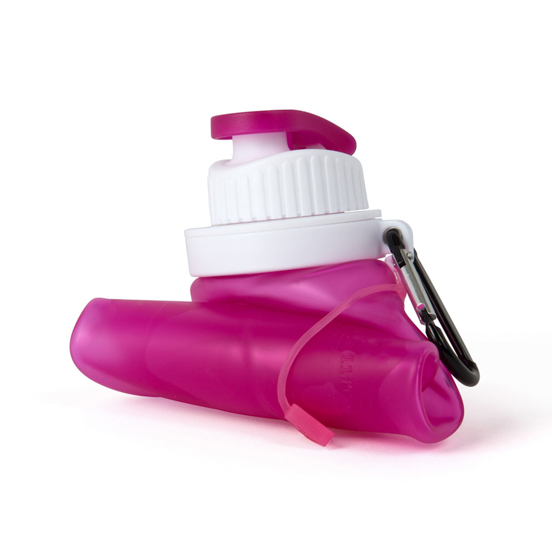 Bottiglia pieghevole in silicone con moschettone, 320 ml, , large