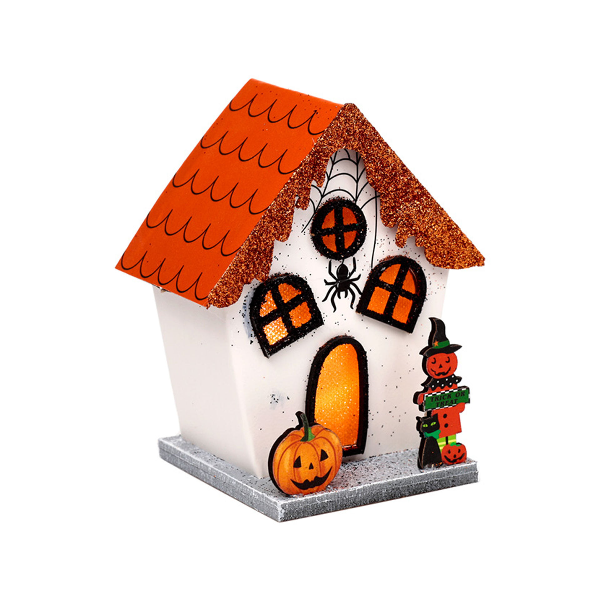 Decorazione Halloween Casetta Luminosa - Zucche, , large
