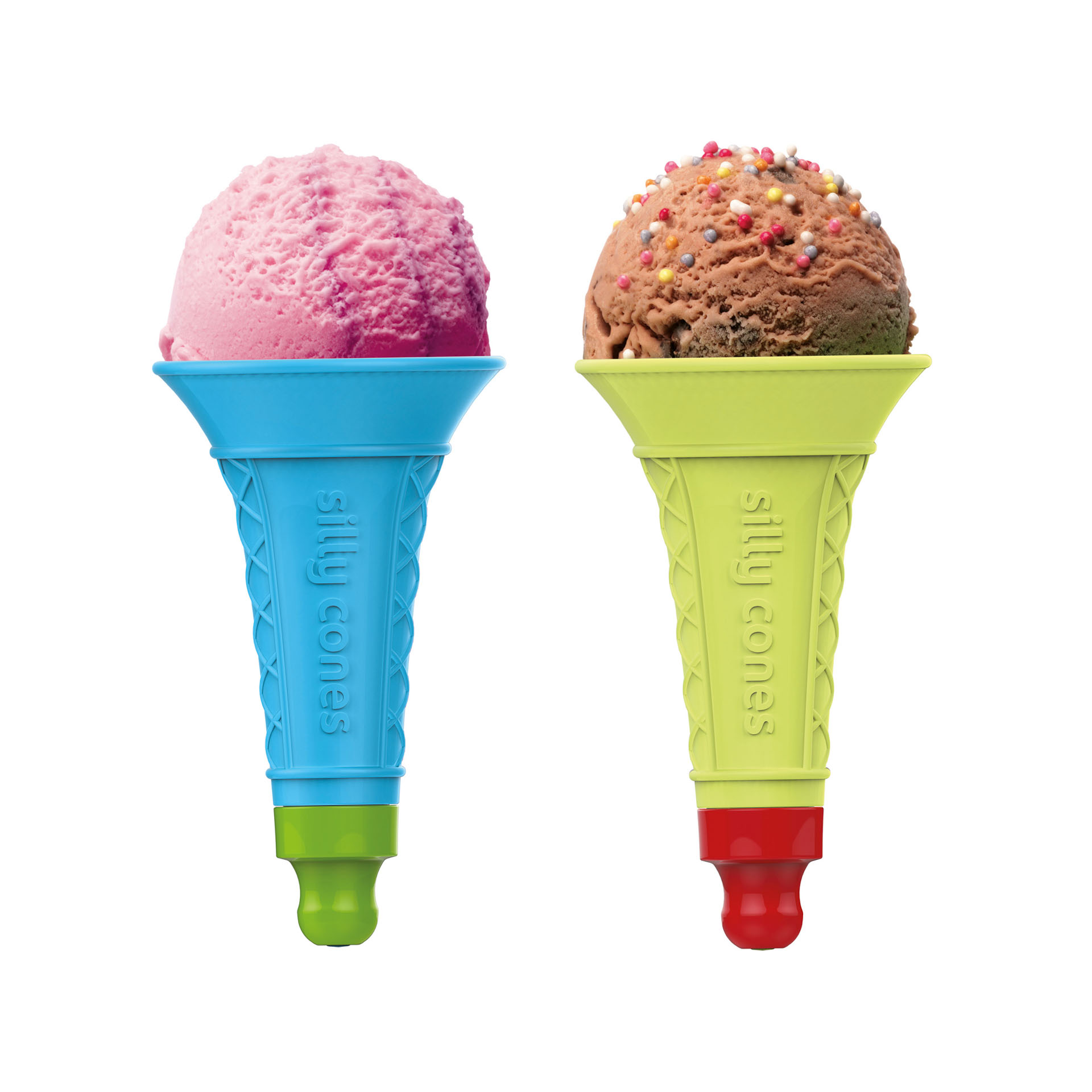 Cono gelato in silicone riutilizzabile set da 2, , large