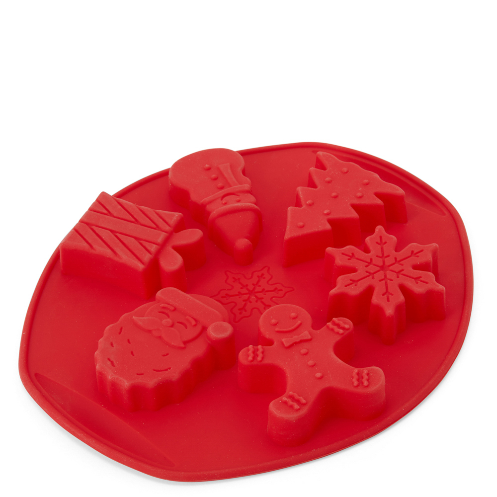 Stampo in silicone per dolci con 6 fantasie natalizie