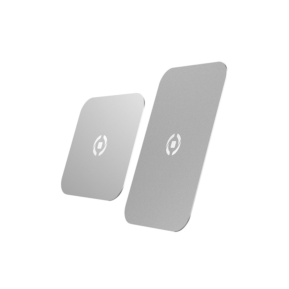 Set 2 placchette metalliche adesive Celly, , large