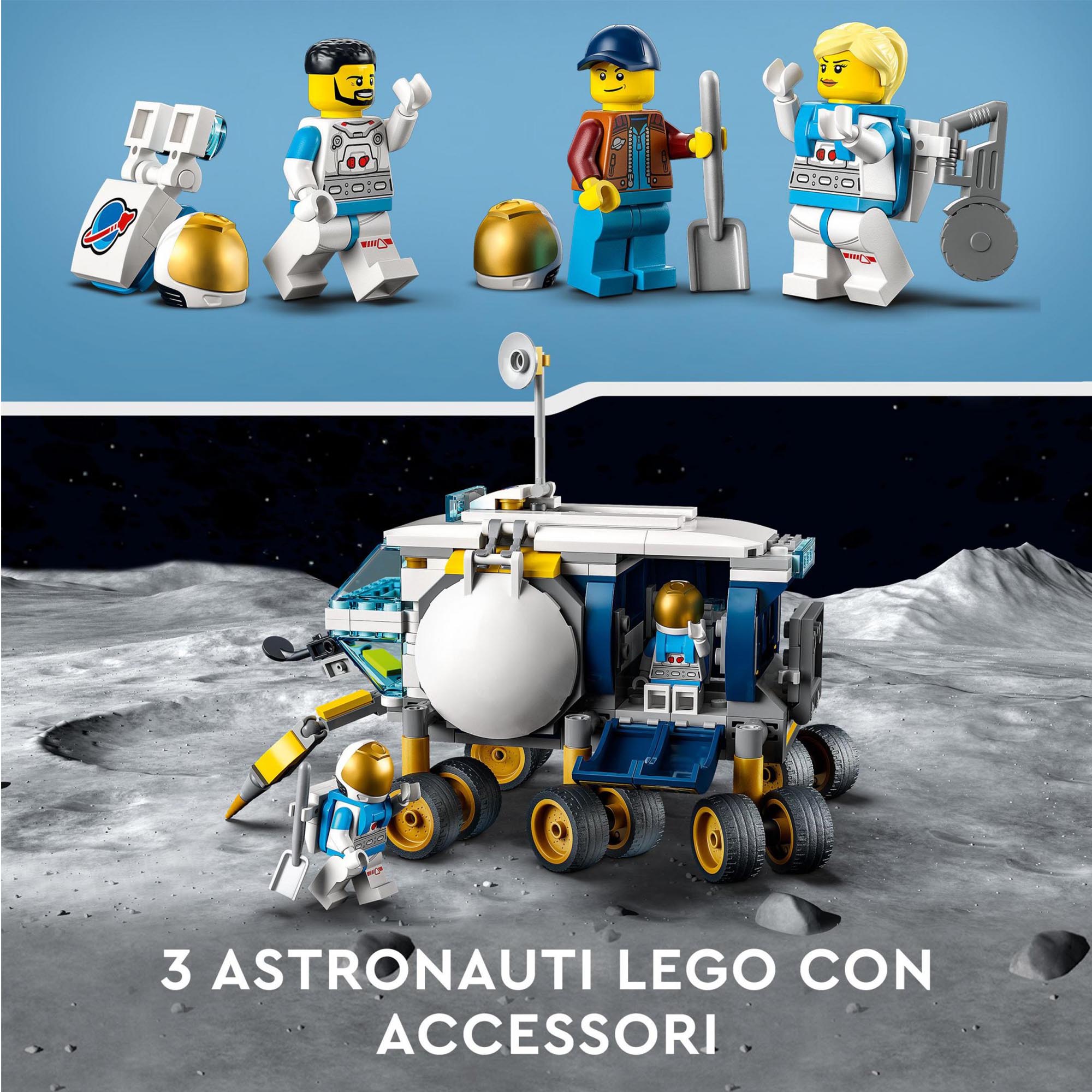 LEGO 60348 City Rover Lunare, Modello di Veicolo Spaziale, Giocattolo per Bambin 60348, , large