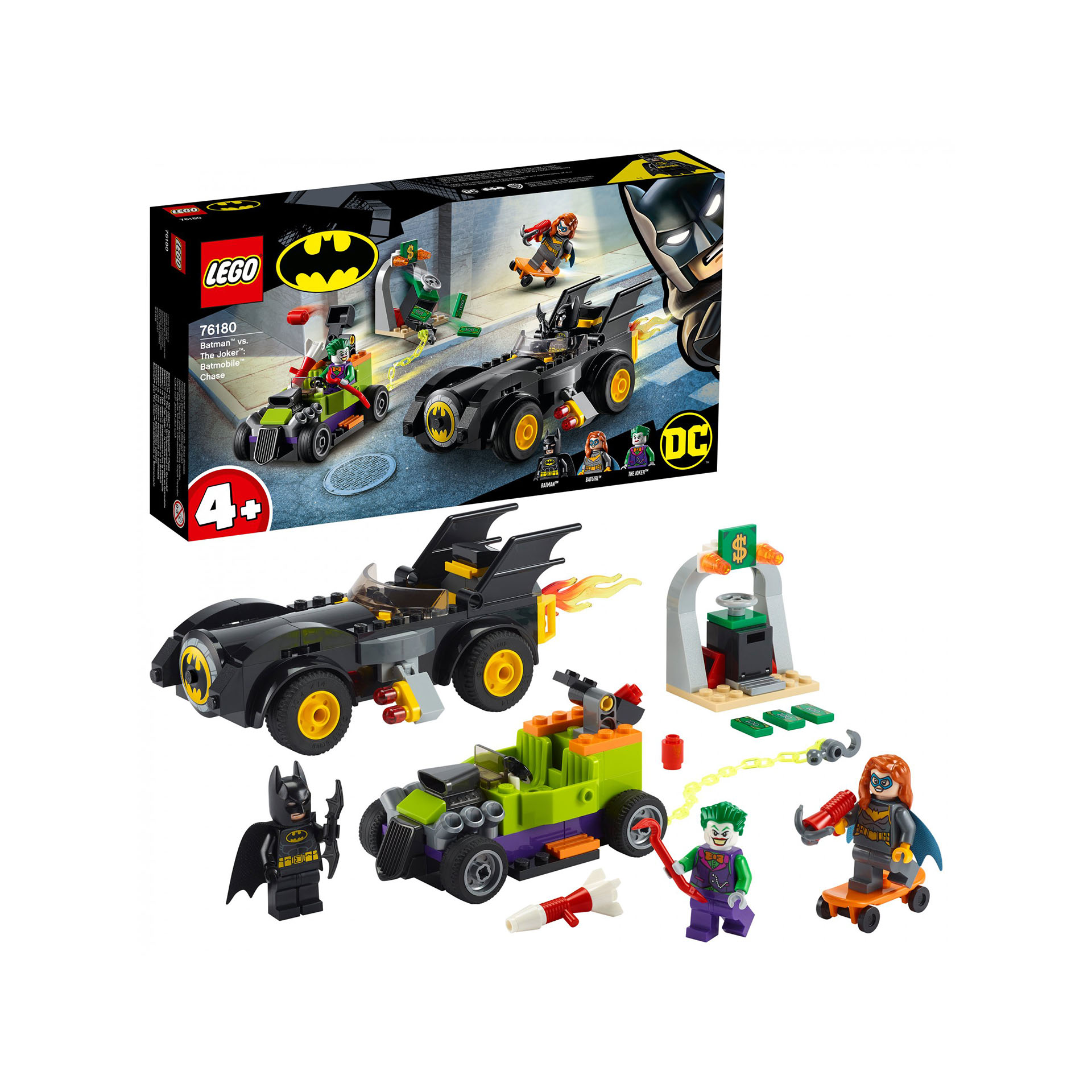 LEGO DC Batman vs. Joker: Inseguimento con la Batmobile, Set Macchina dei Supere 76180, , large