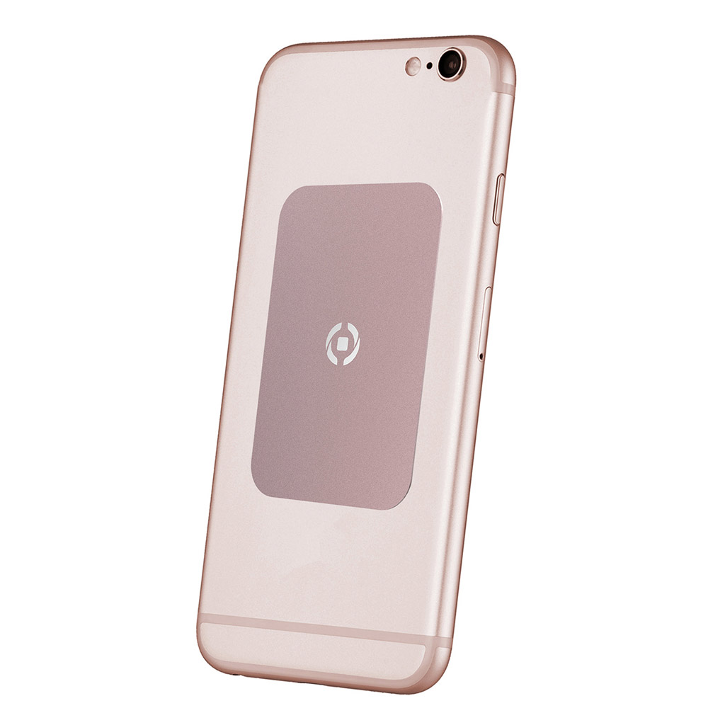 Set 2 placchette metalliche adesive Celly, , large