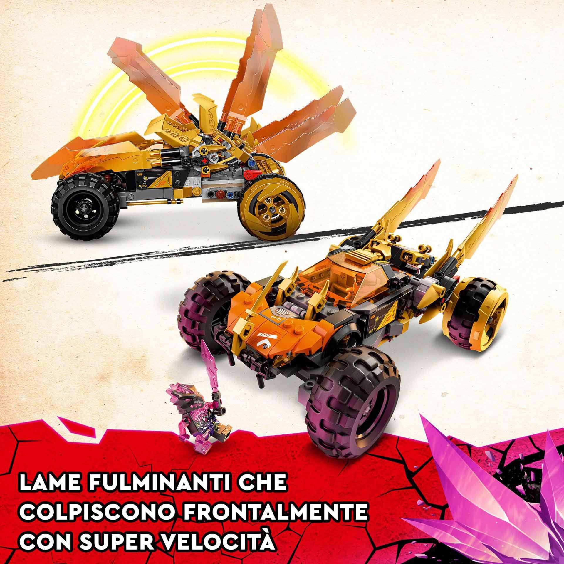 LEGO Ninjago Fuoristrada Drago di Cole, Set Serie TV Crystallized, Minifigure e 71769, , large