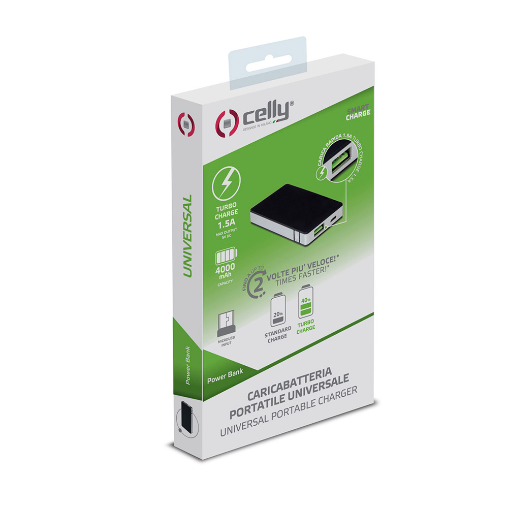 Caricabatteria portatile universale 4000 mAh Celly, , large