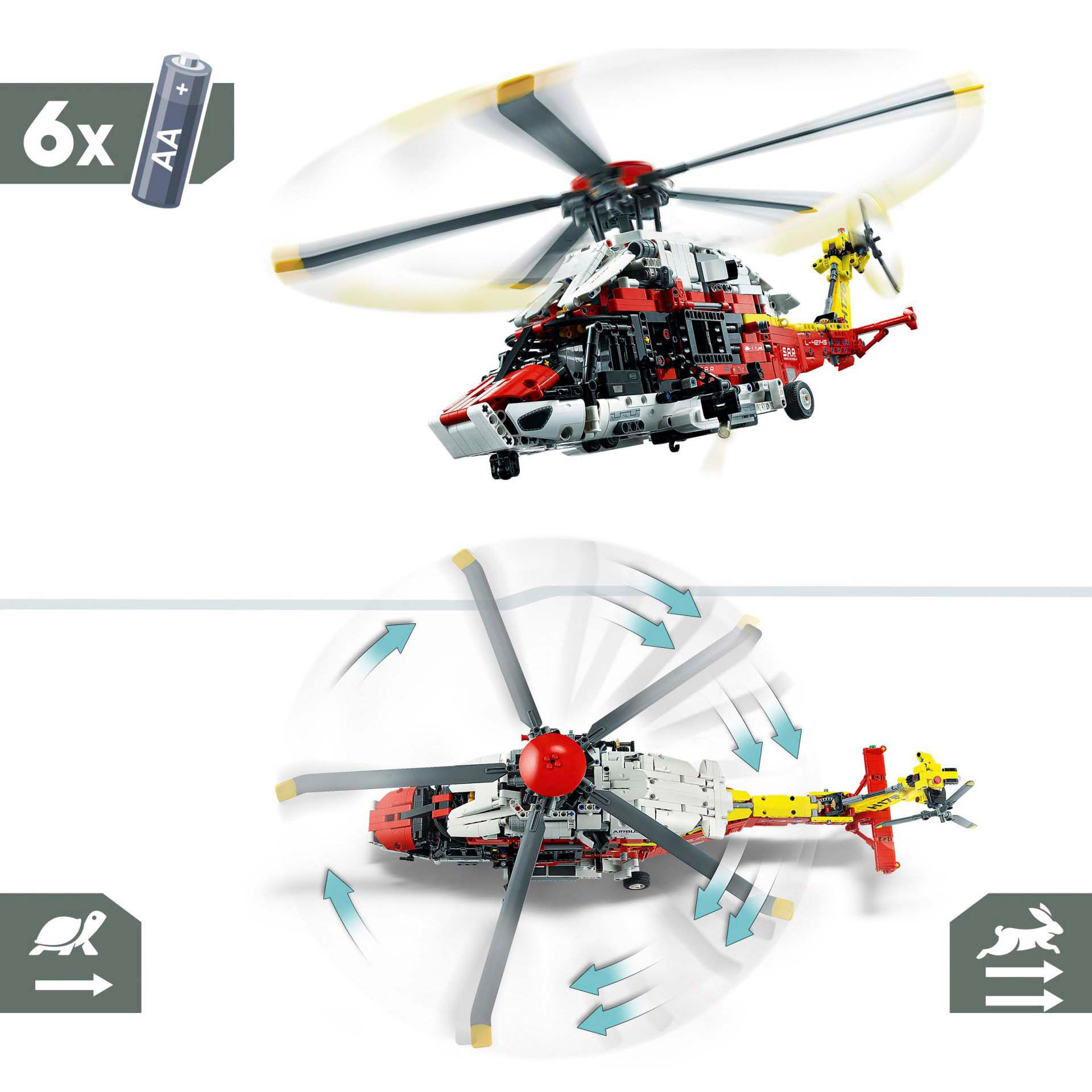 LEGO 42145 Technic Elicottero di Salvataggio Airbus H175, Set Modellismo per Bam 42145, , large