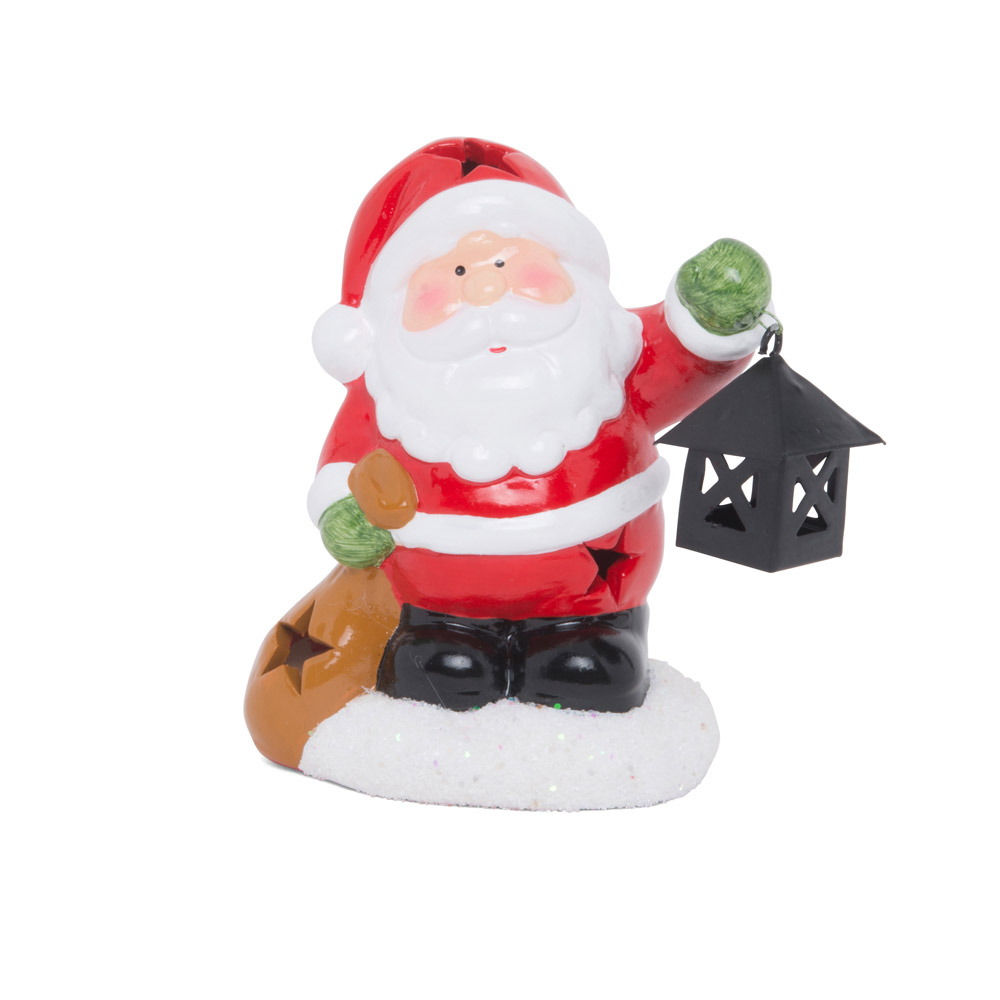 Babbo Natale Luminoso In Ceramica, , large