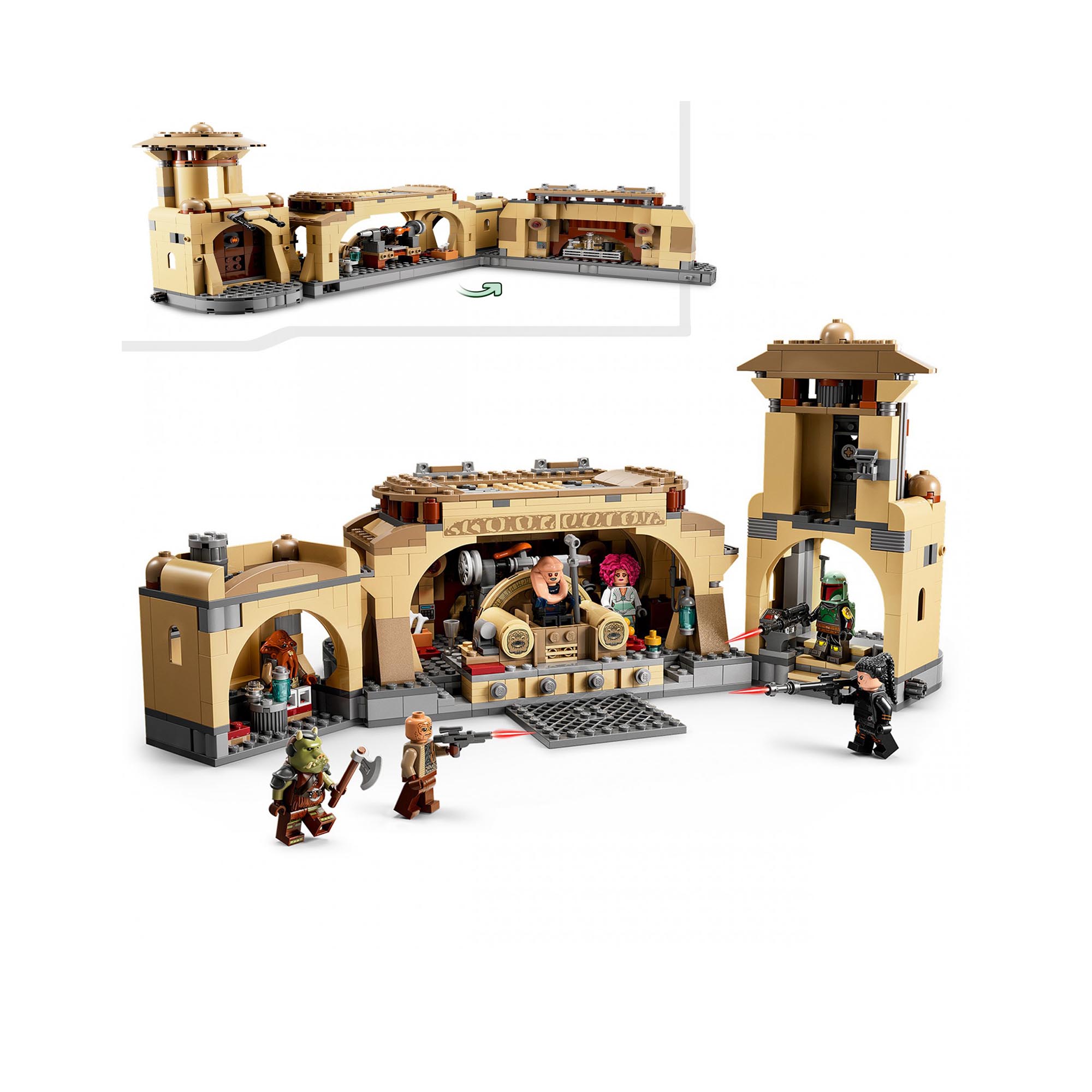 LEGO Star Wars La Sala del Trono di Boba Fett, Palazzo di Jabba con 7 Minifigure 75326, , large
