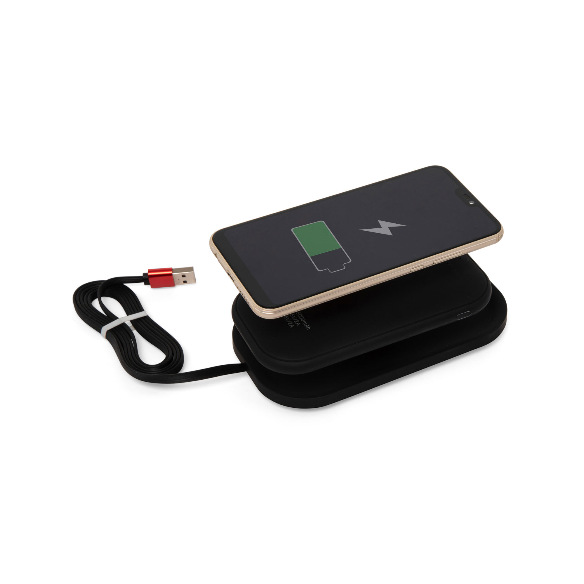 Power bank 5000 mAh con supporto wireless e tecnologia Qi, , large