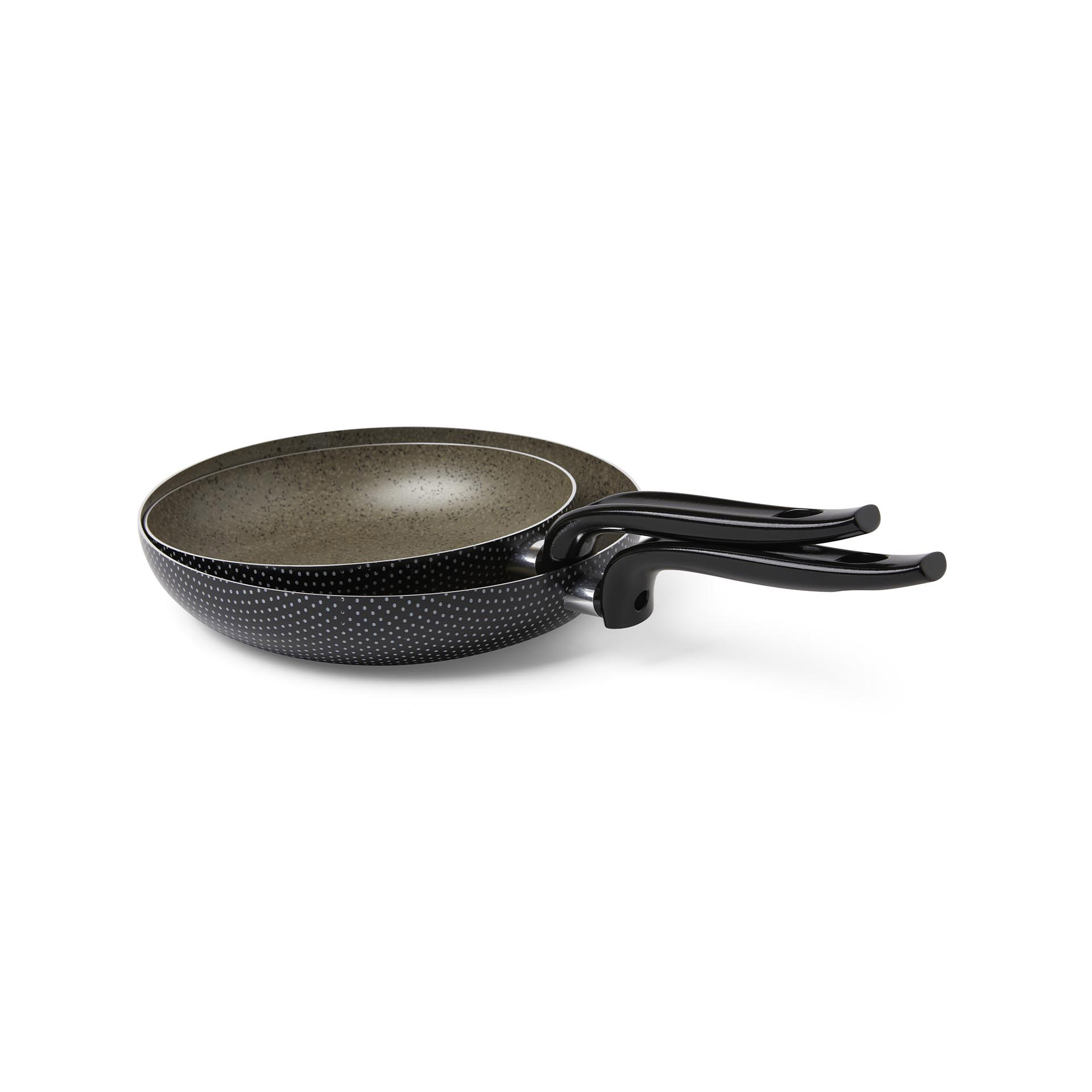 Set 2 padelle 24|28 cm, nero, large
