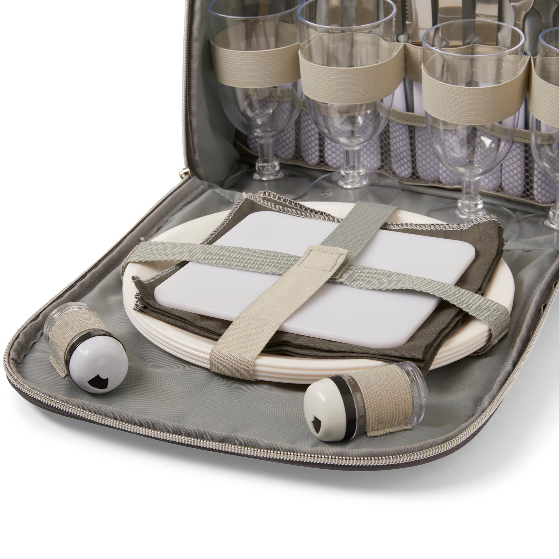 Zaino borsa termica per picnic con accessori, , large