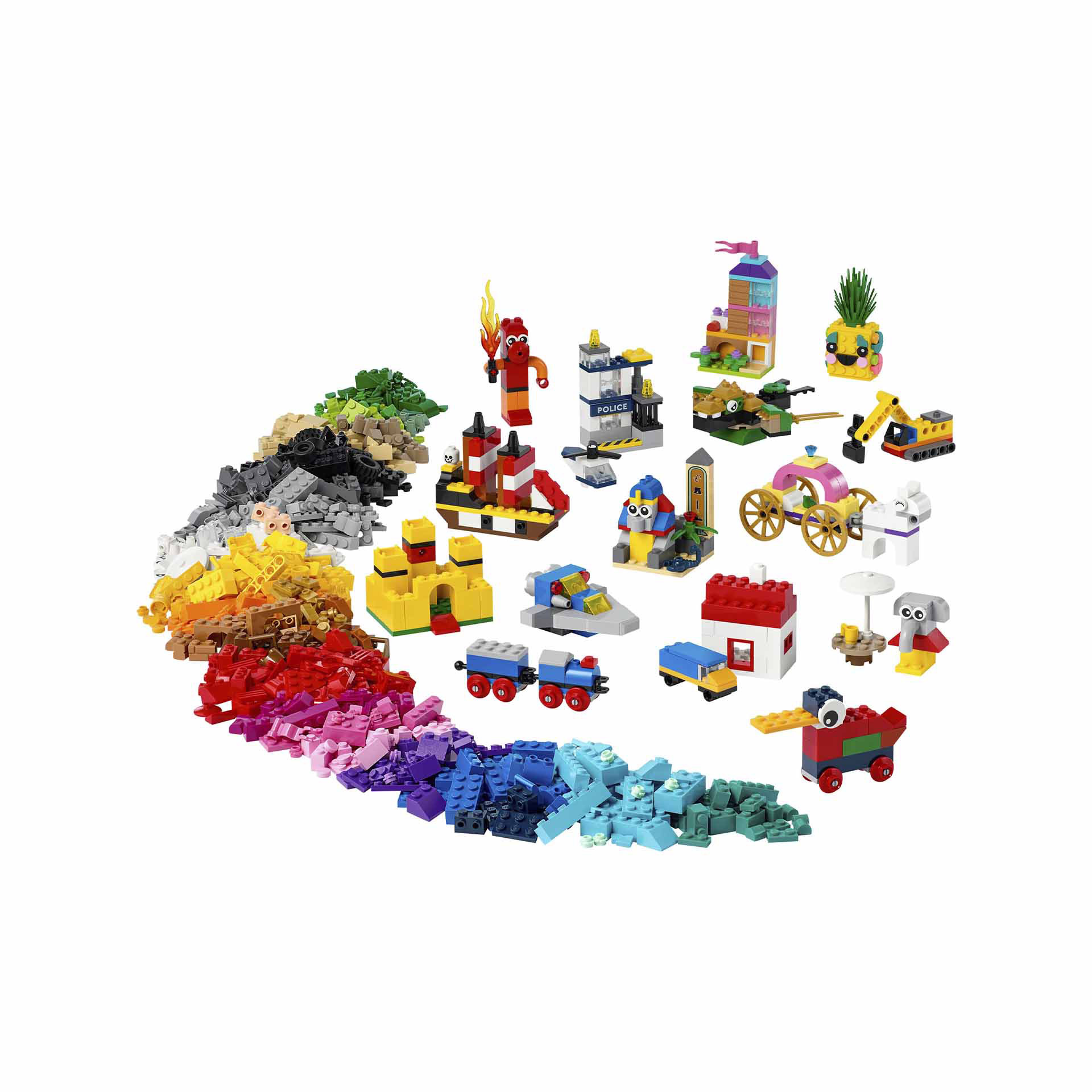 LEGO Classic 90 Anni di Gioco, Scatola con Mattoncini Colorati per 15 Mini Costr 11021, , large