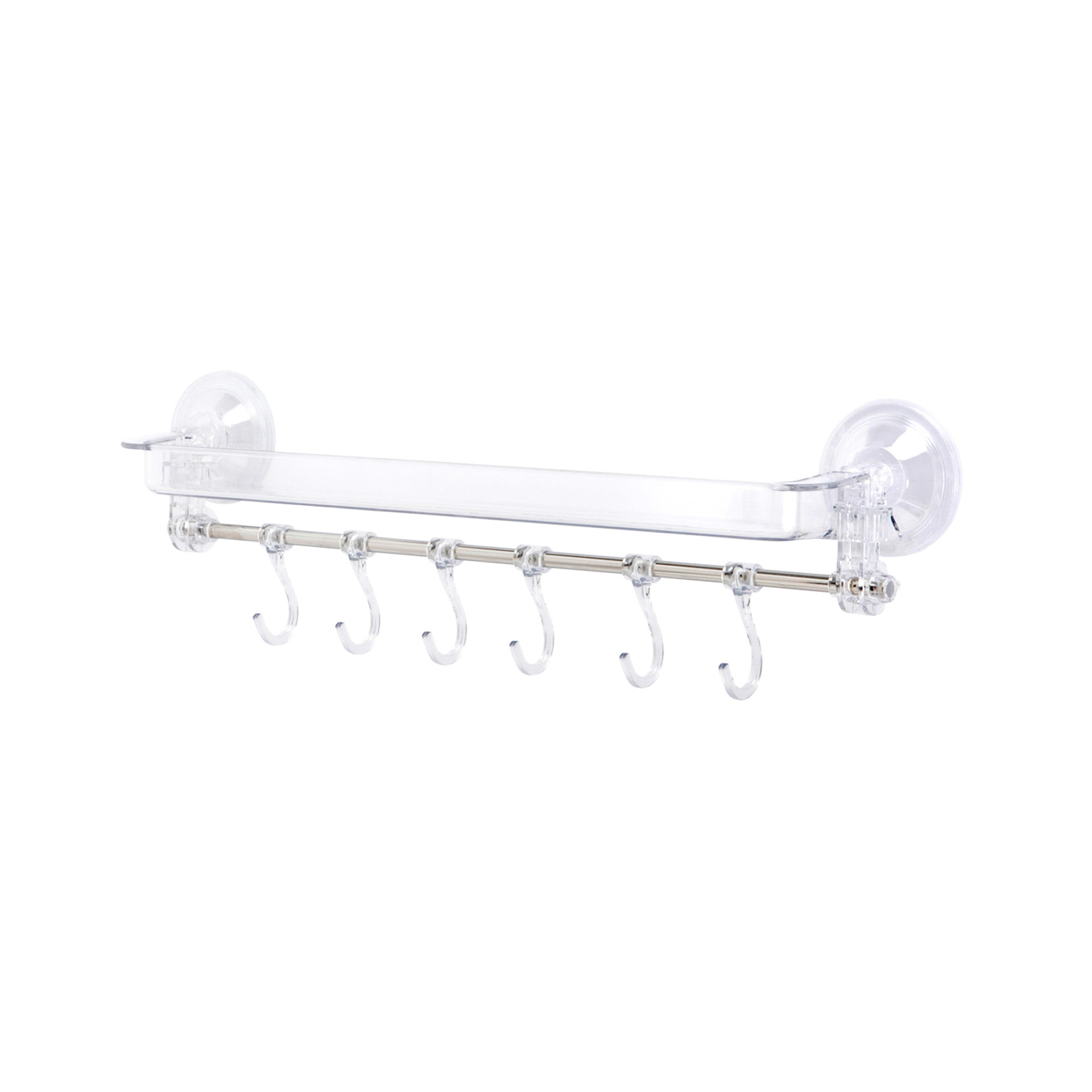 Mensola portatutto da bagno con ganci, , large