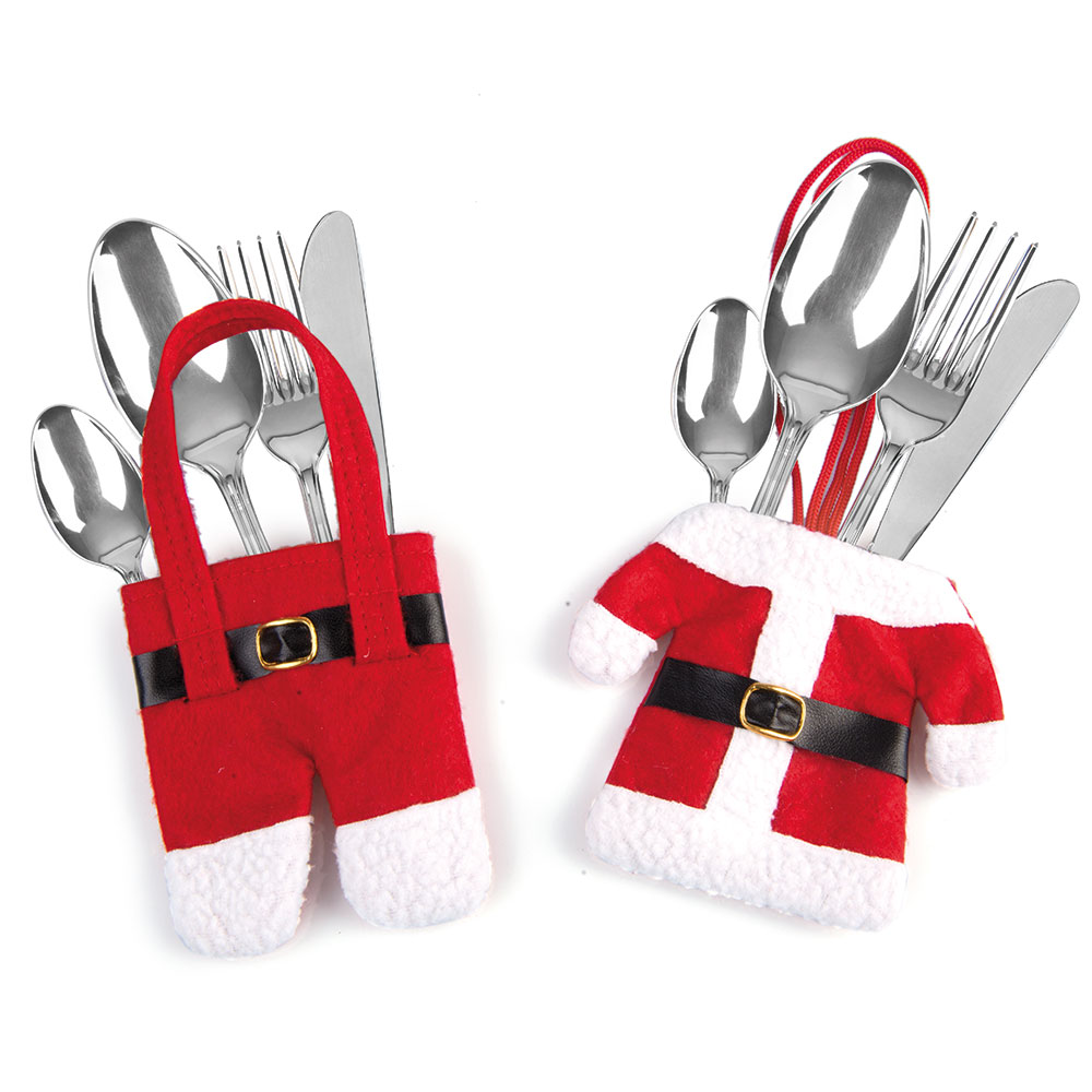 Portaposate Segnaposto Natalizio - Set Da 4 Pz, , large