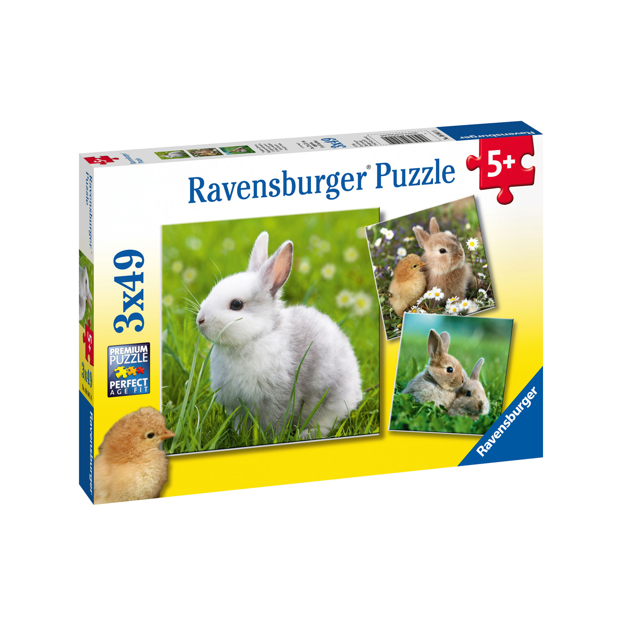 Ravensburger Puzzle 3x49 pezzi 08041 - Teneri Coniglietti, , large