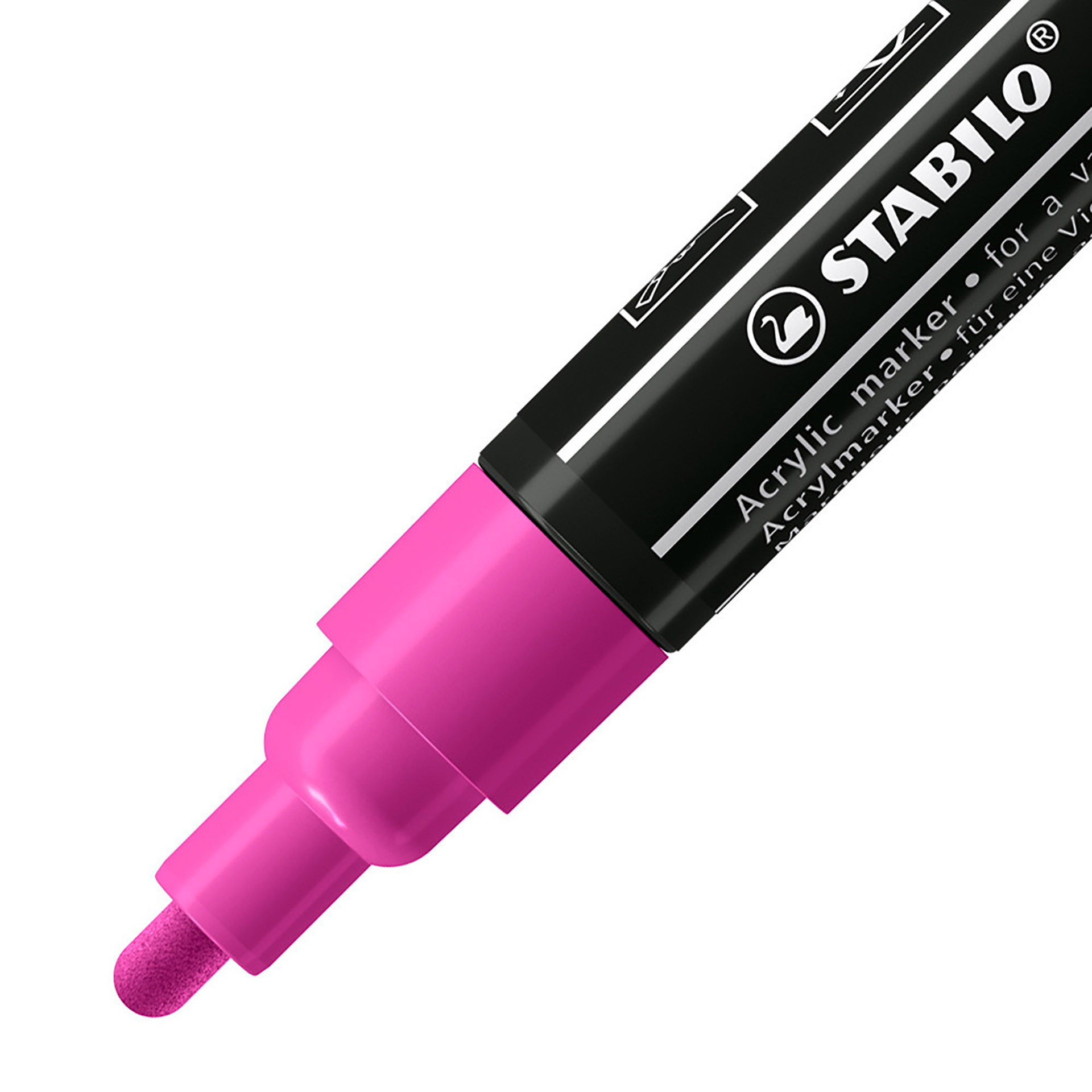 STABILO FREE Acrylic - T300 Punta rotonda 2-3mm - Confezione da 5 - Lilla, , large
