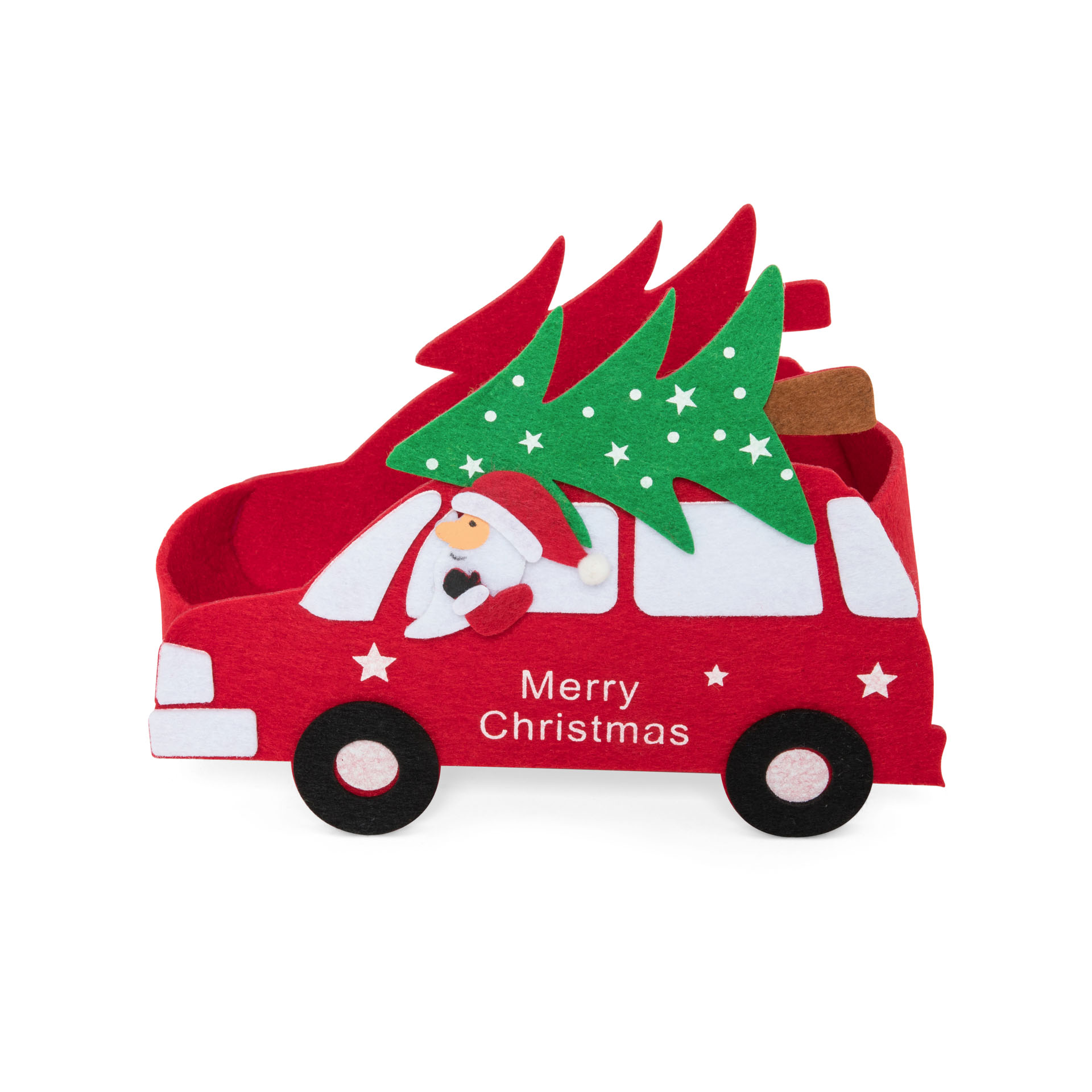Furgoncino Babbo Natale in feltro, , large